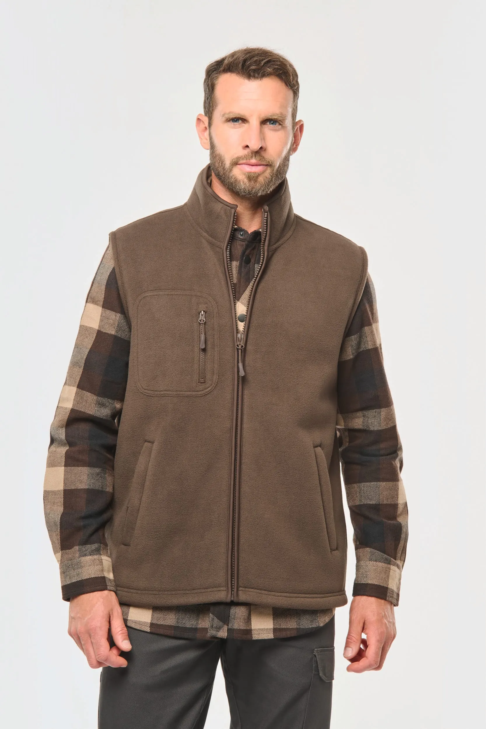 Chaleco polar con interior de sherpa unisex