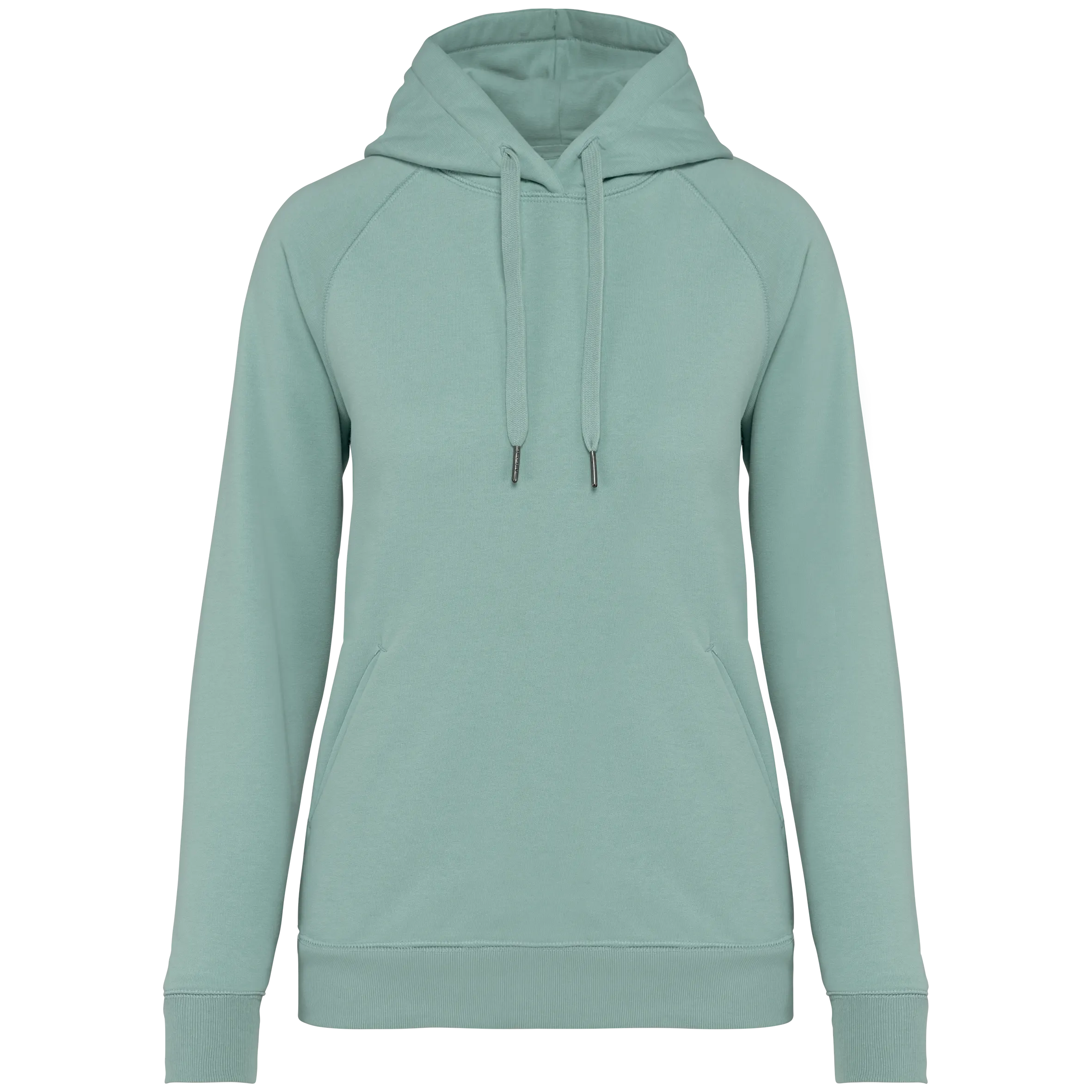Sudadera ecorresponsable con capucha y mangas raglán mujer