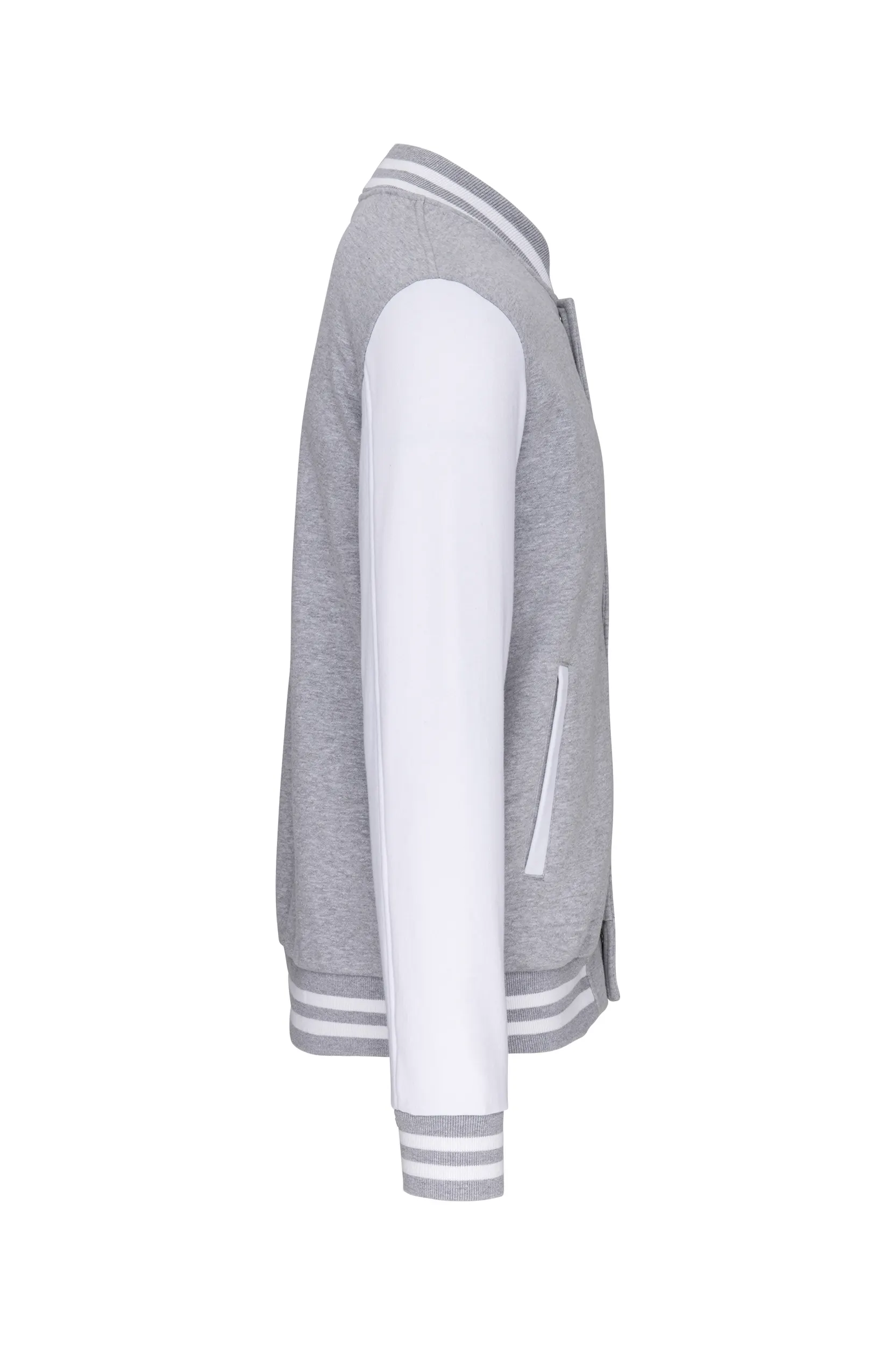 Cazadora de felpa tipo béisbolera unisex