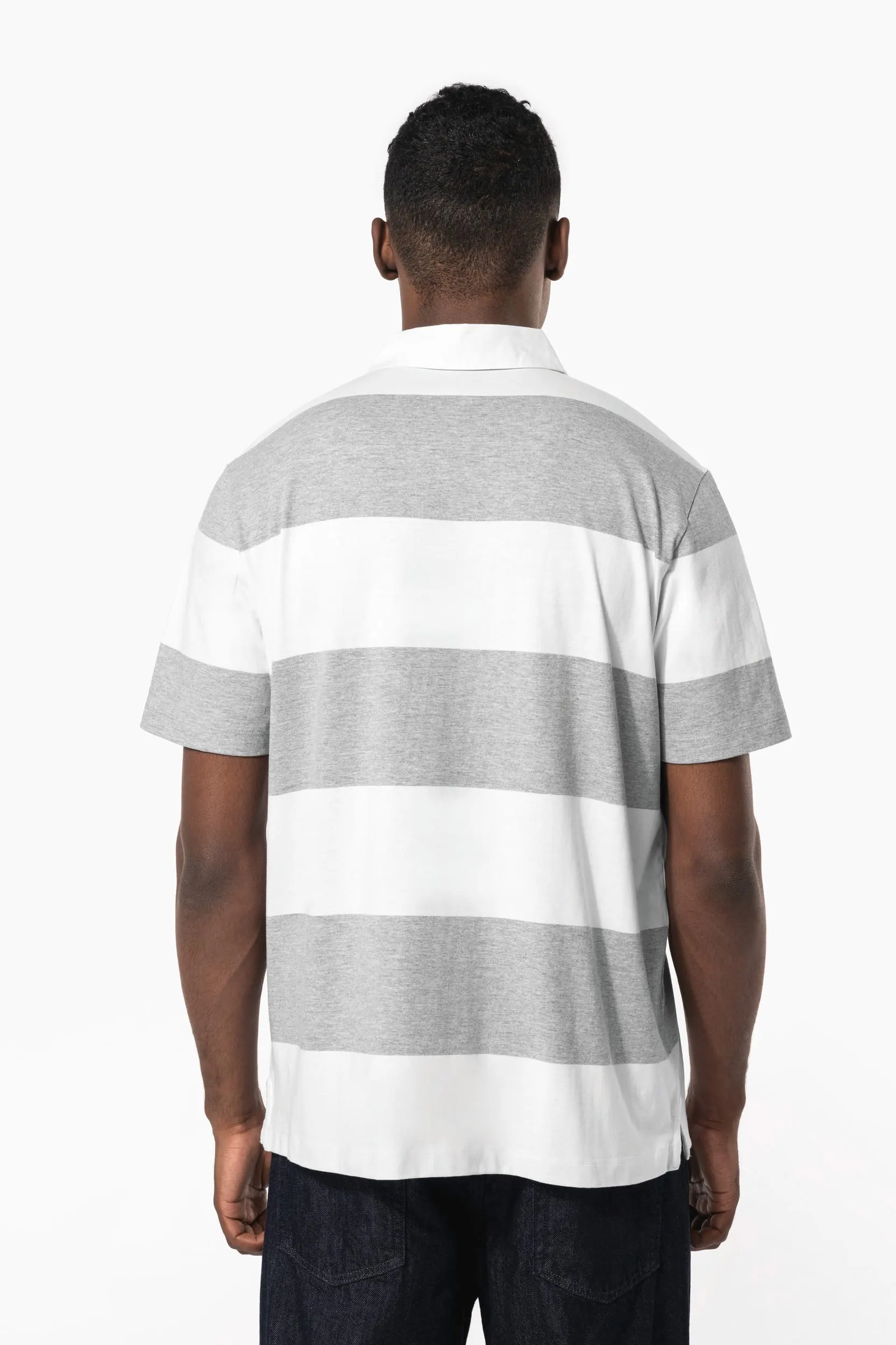Polo a rayas manga corta unisex