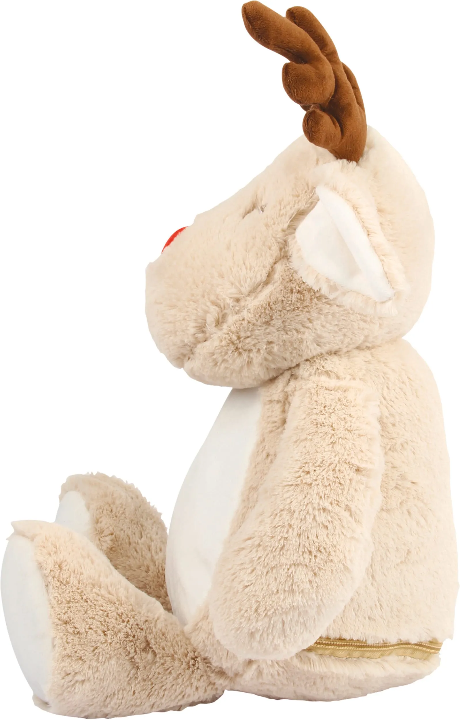 Reno de peluche con cremallera