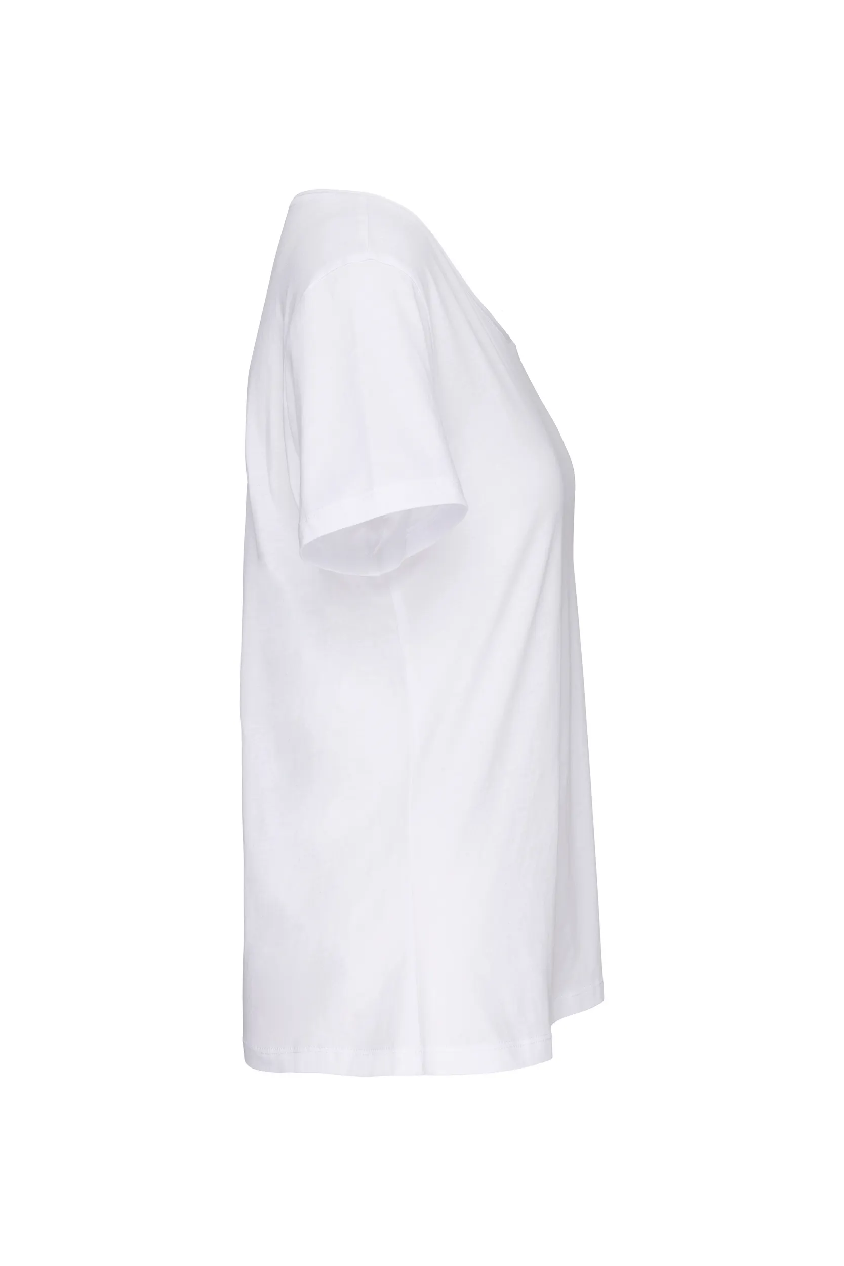 Camiseta orgánica con cuello sin costuras y manga corta mujer