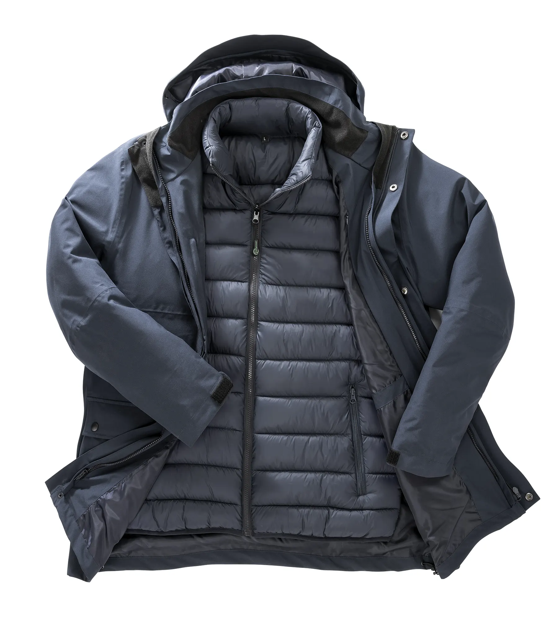 Chaqueta acolchada Ripstop reciclada 3 en 1