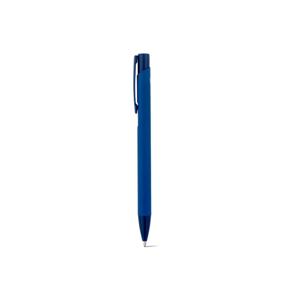 CLINT. Bolígrafo de aluminio reciclado (100% rAL) con acabado de goma