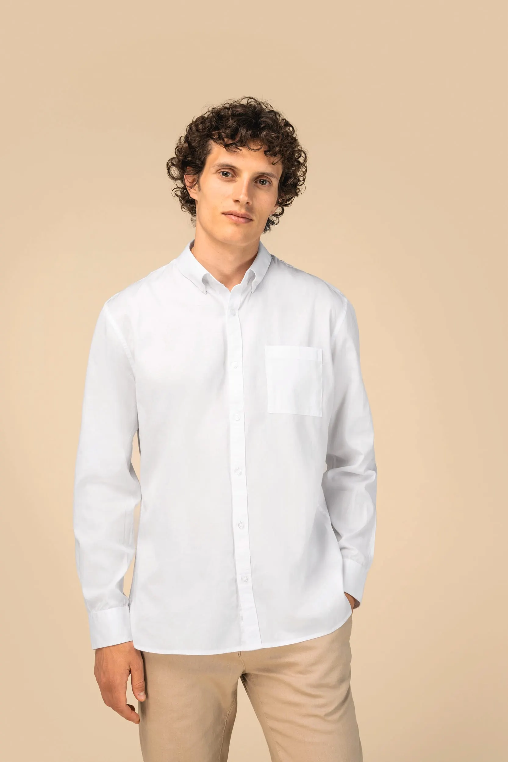 Camisa ecorresponsable de Lyocell y efecto lavado hombre
