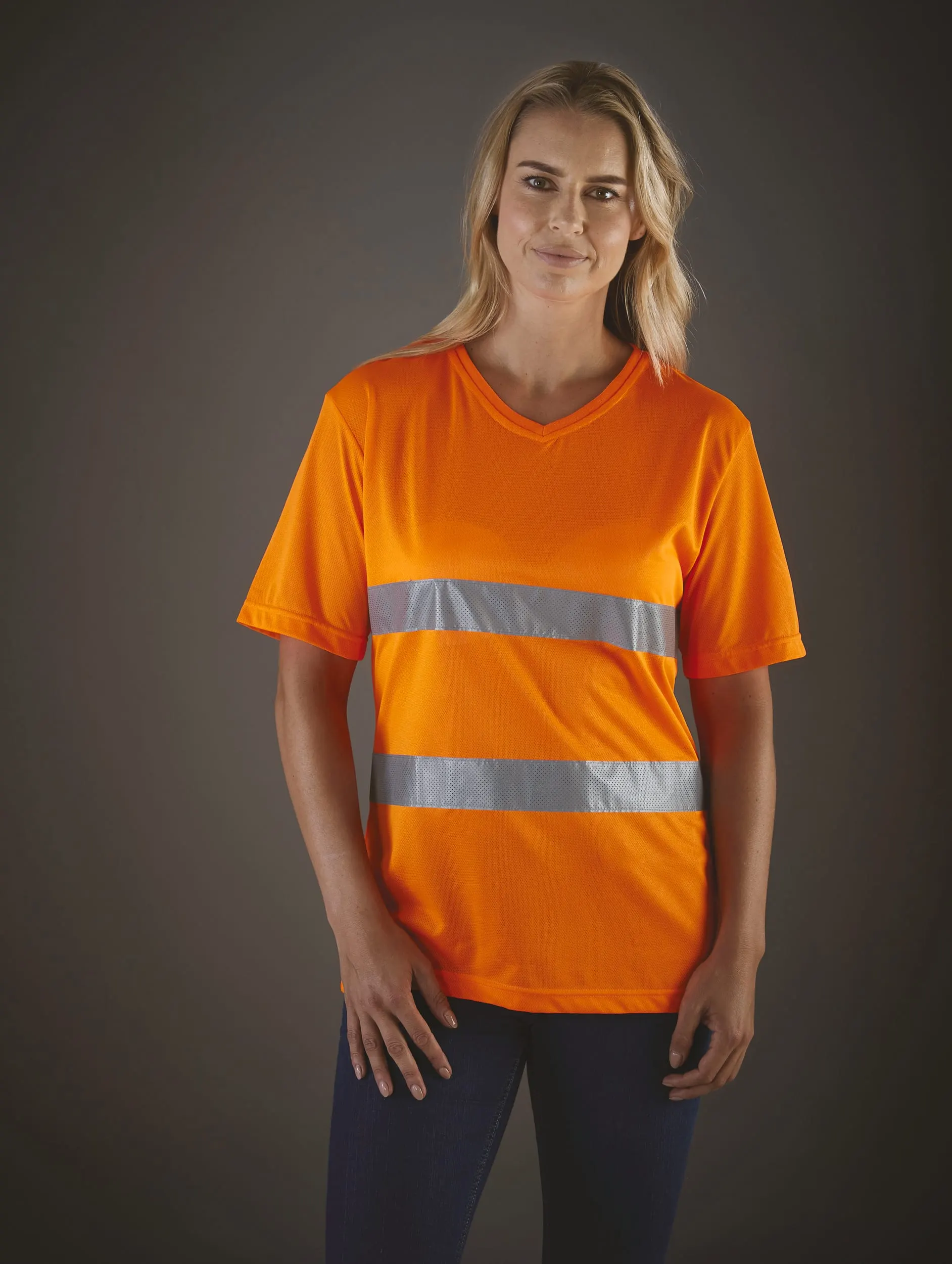Camiseta cuello de pico Top Cool de Alta Visibilidad