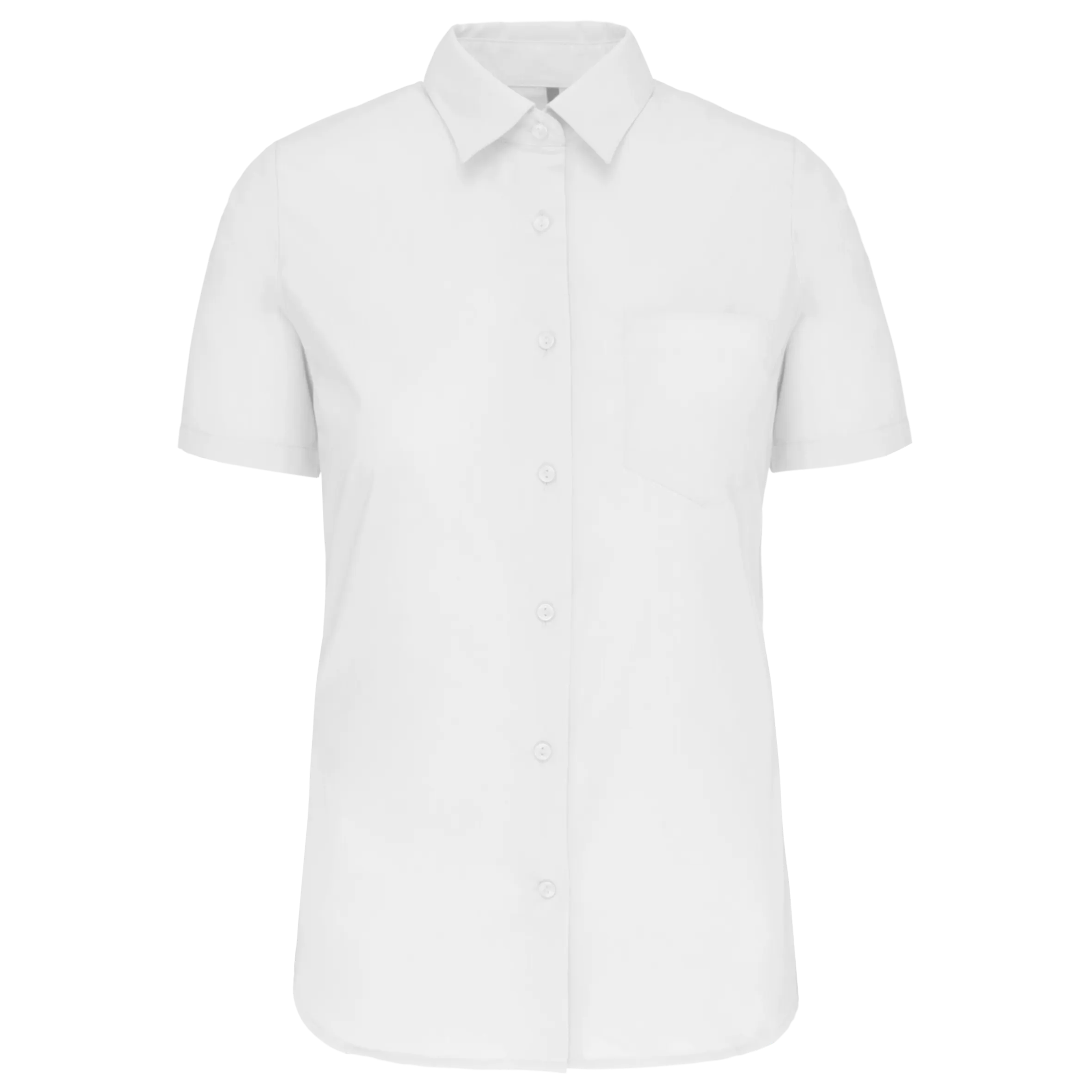 Camisa popelina manga corta mujer