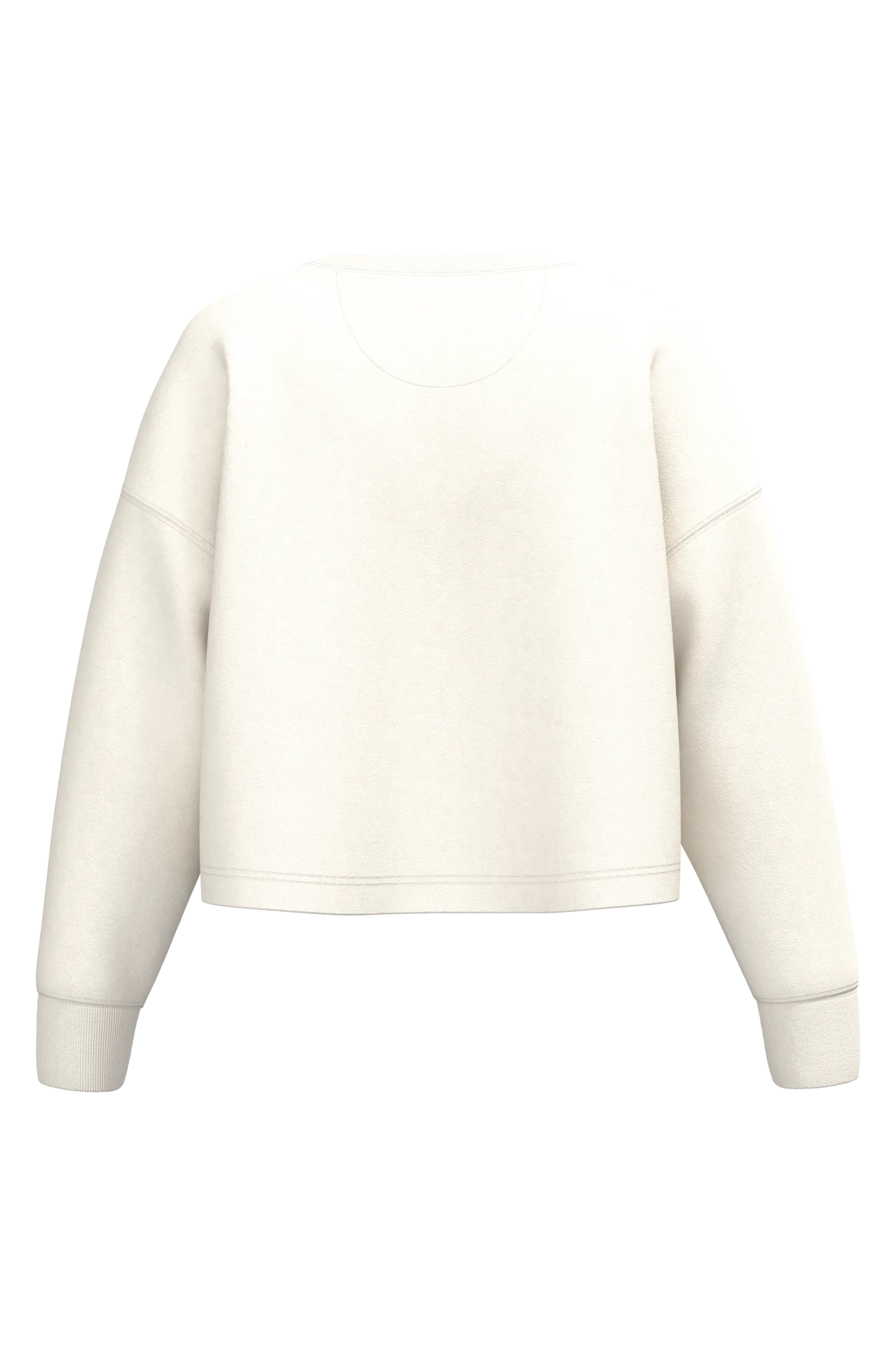 Sudadera crop cuello redondo mujer