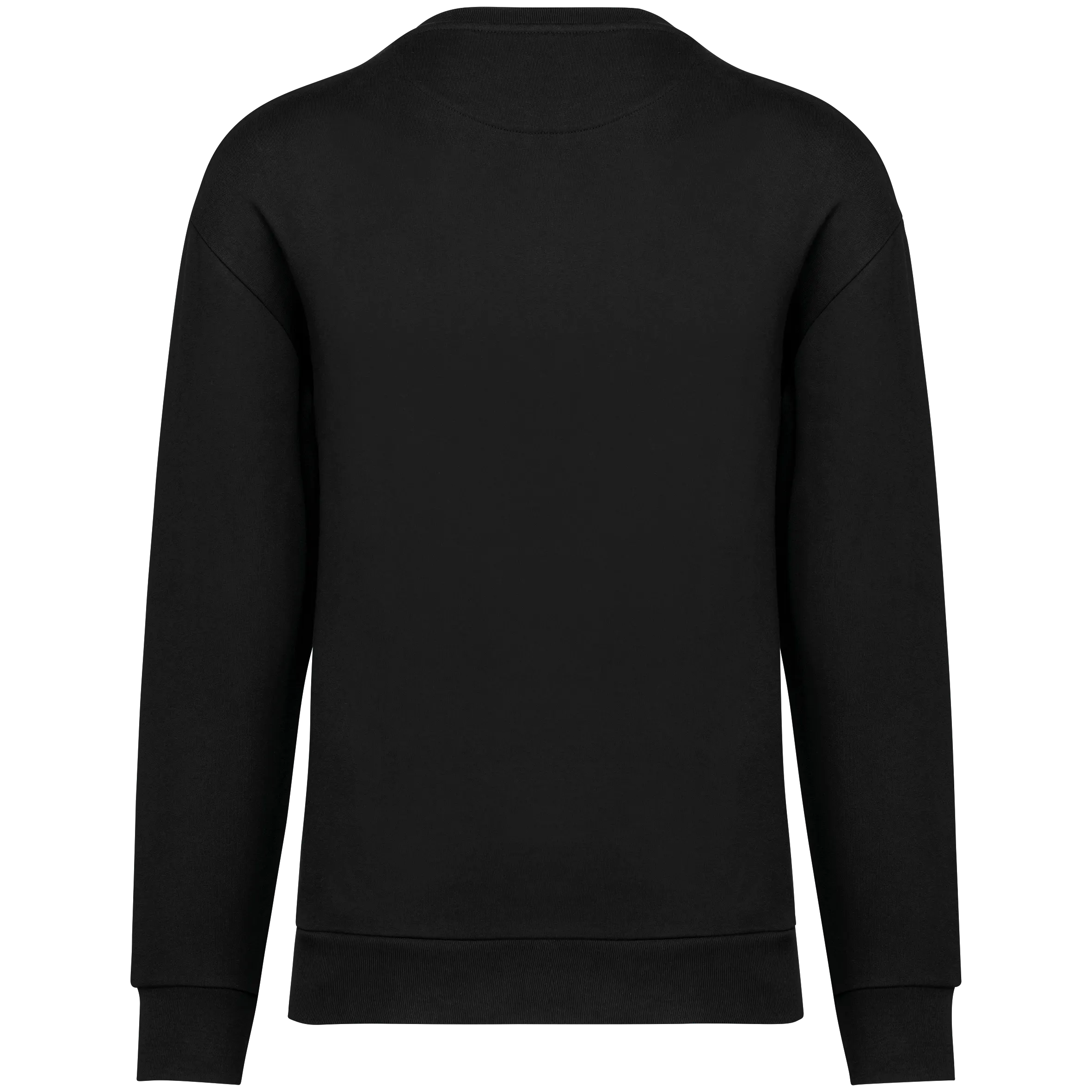 Sudadera ecorresponsable cuello redondo y hombros caídos felpa perchada unisex