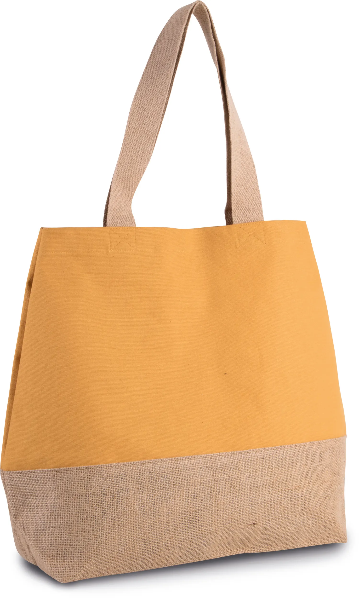 Bolsa shopper de yute & algodón canvas