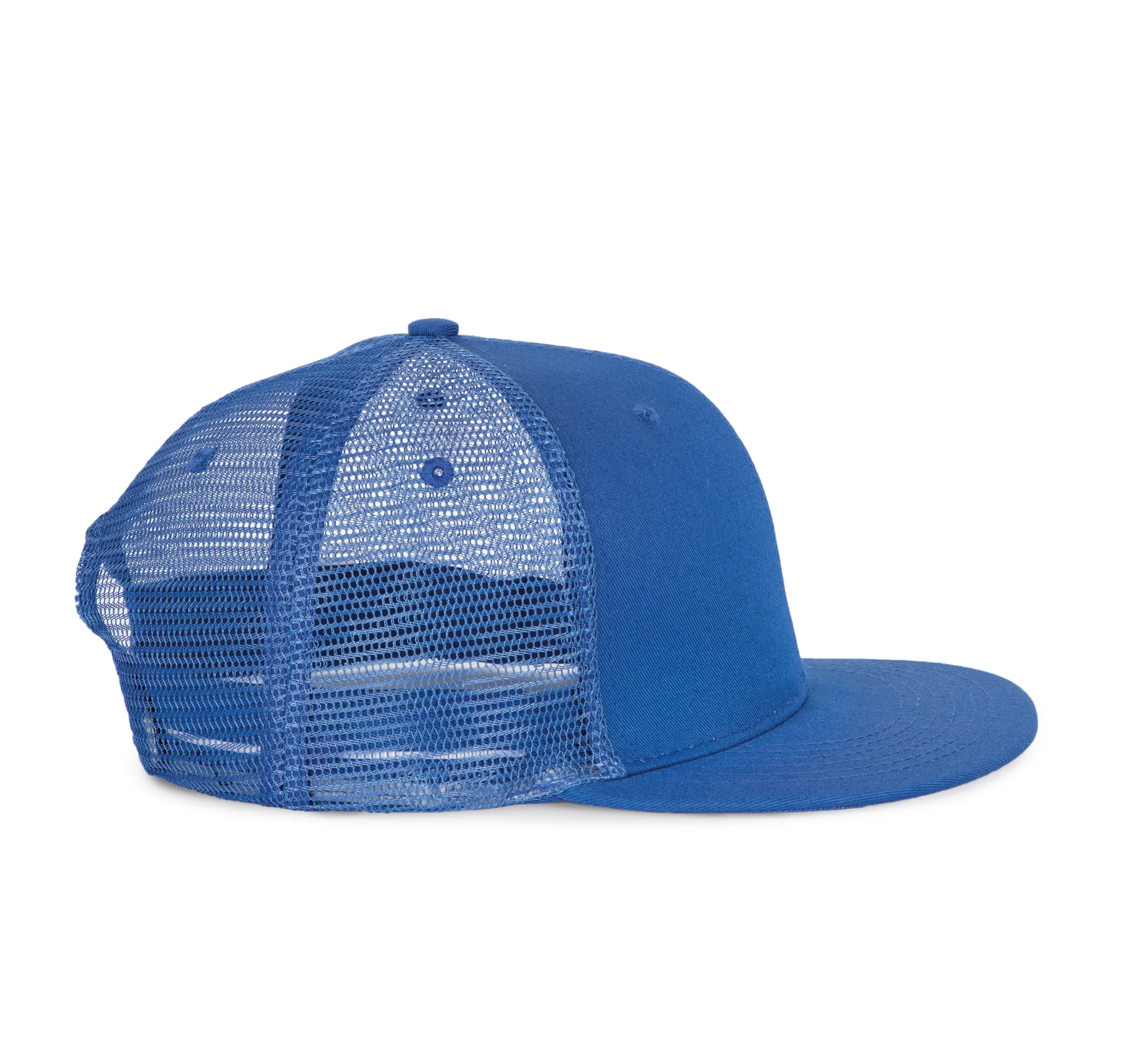 Gorra trucker - 6 paneles visera plana