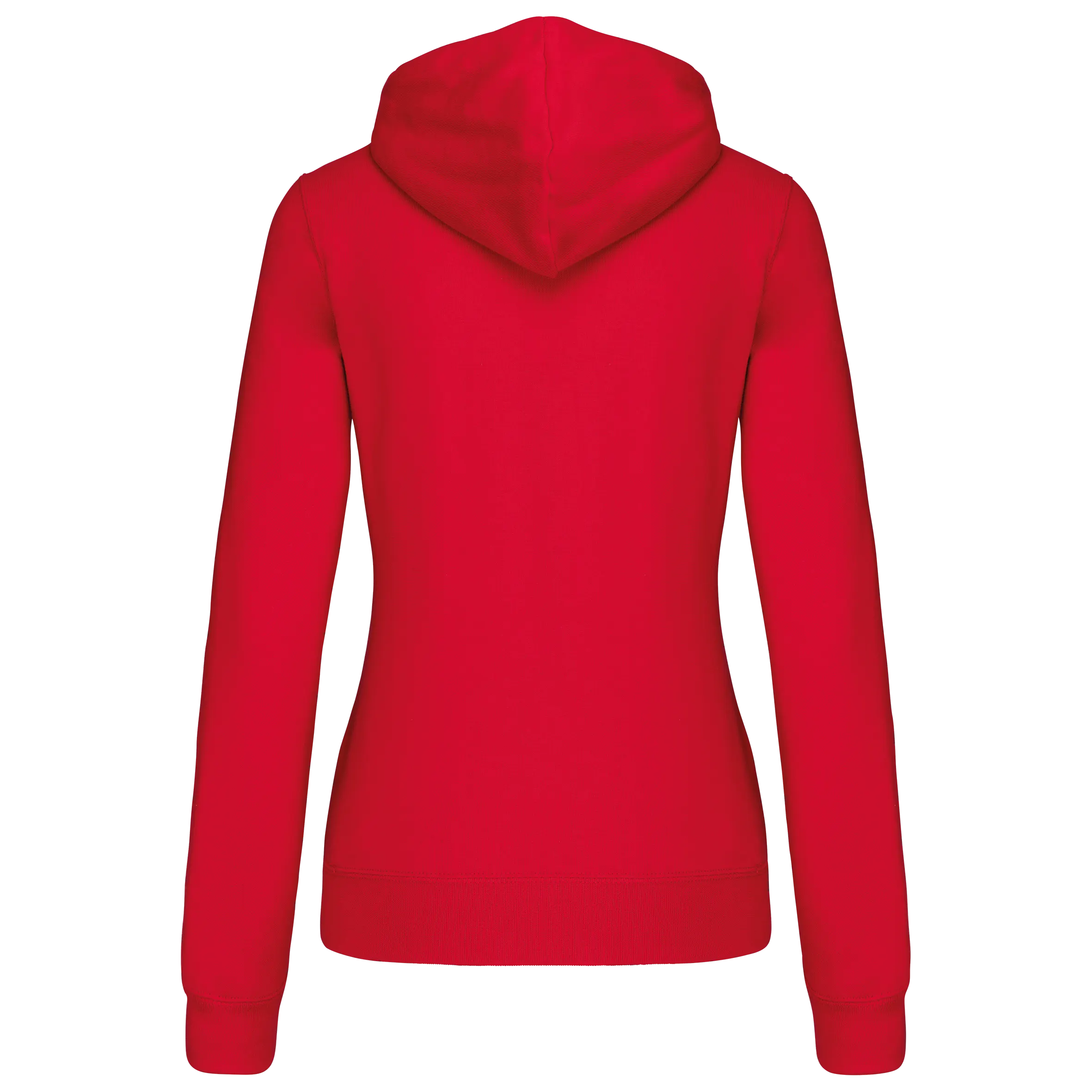 Sudadera capucha y cremallera contrastada mujer