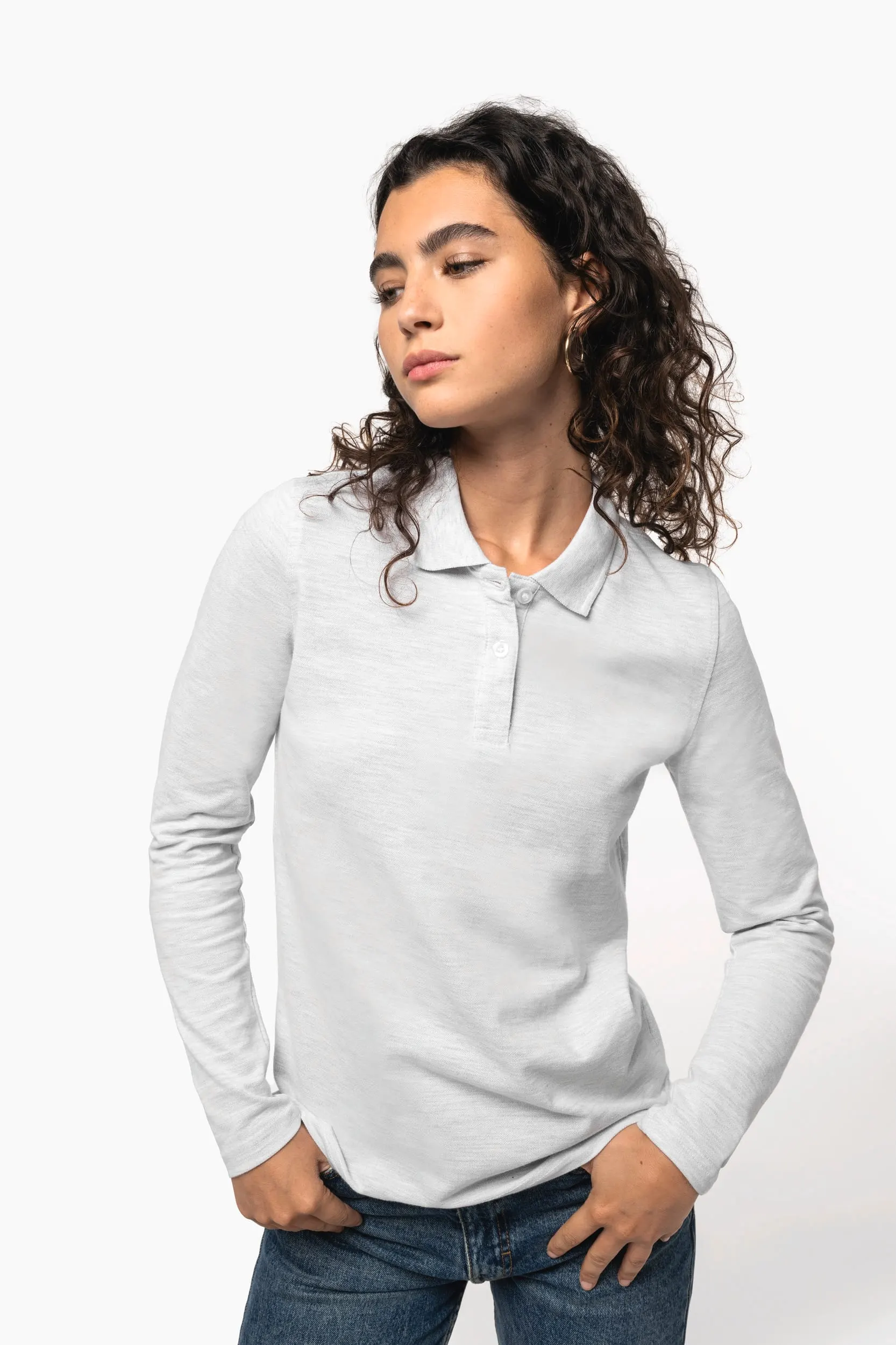 Polo manga larga mujer