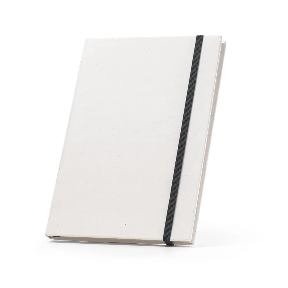 MILKY. Libreta A5 con tapa rígida en papel 100 % reciclado
