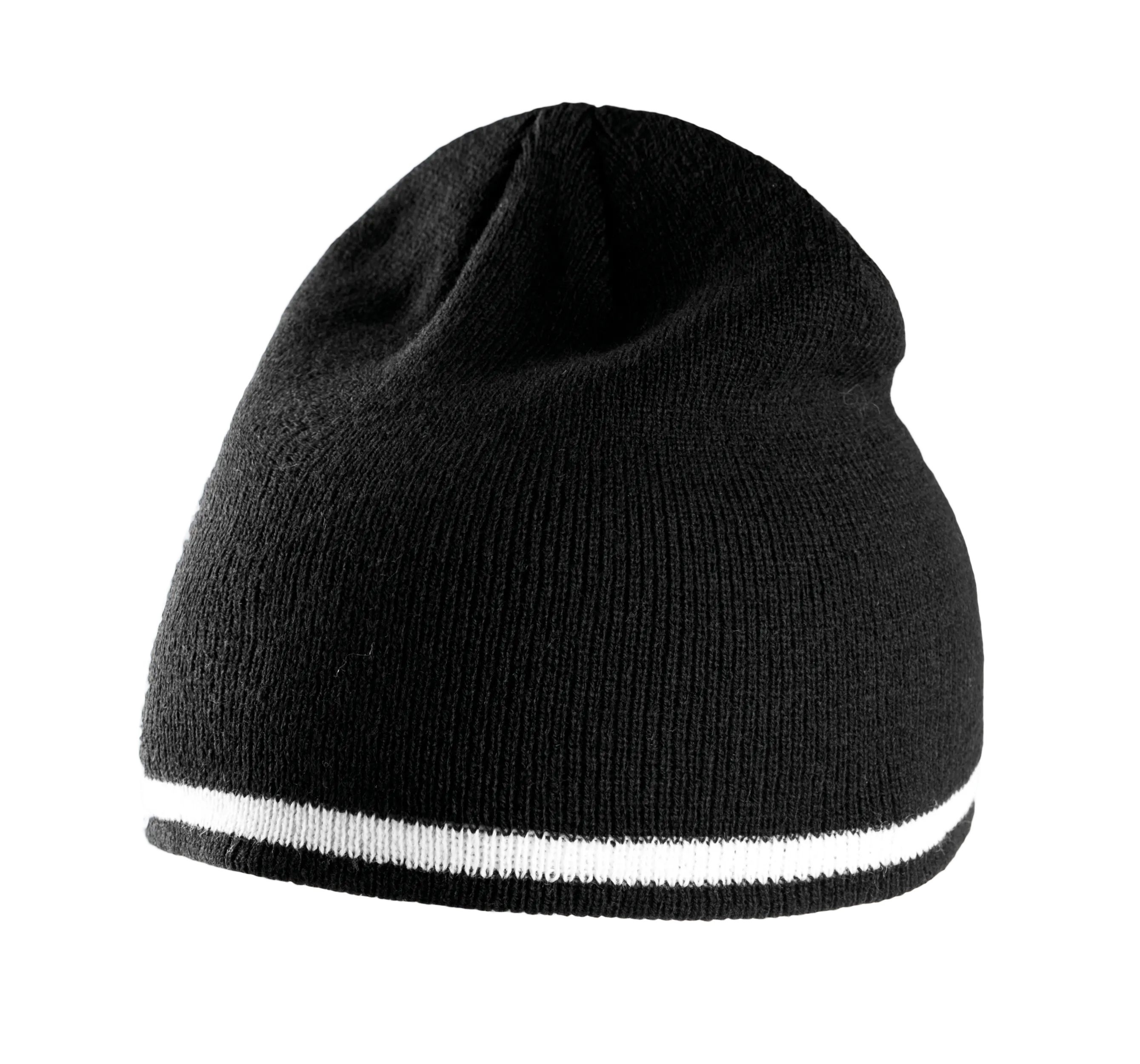 Gorro con tira bicolor contrastada
