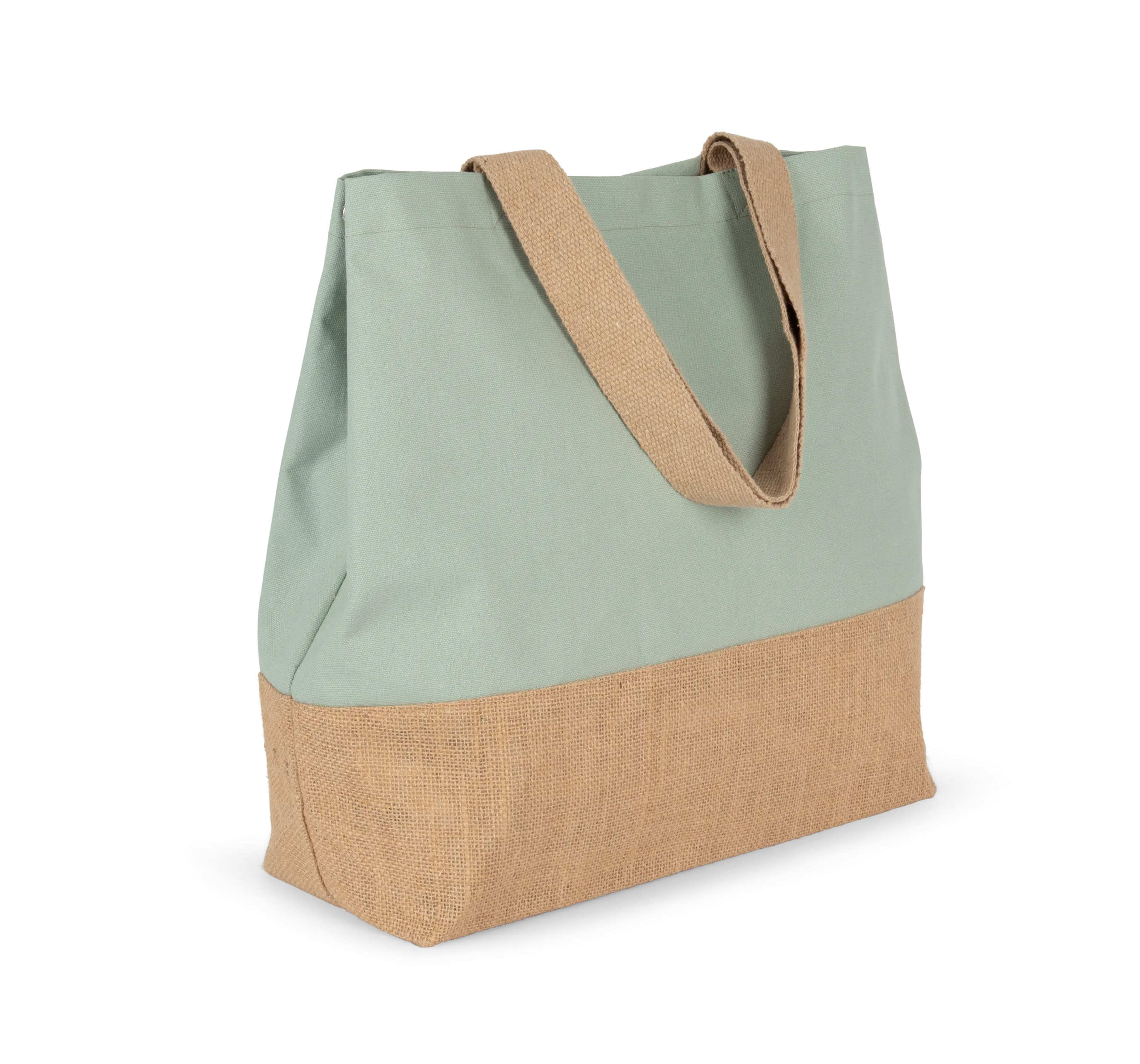 Bolsa shopper de yute & algodón canvas