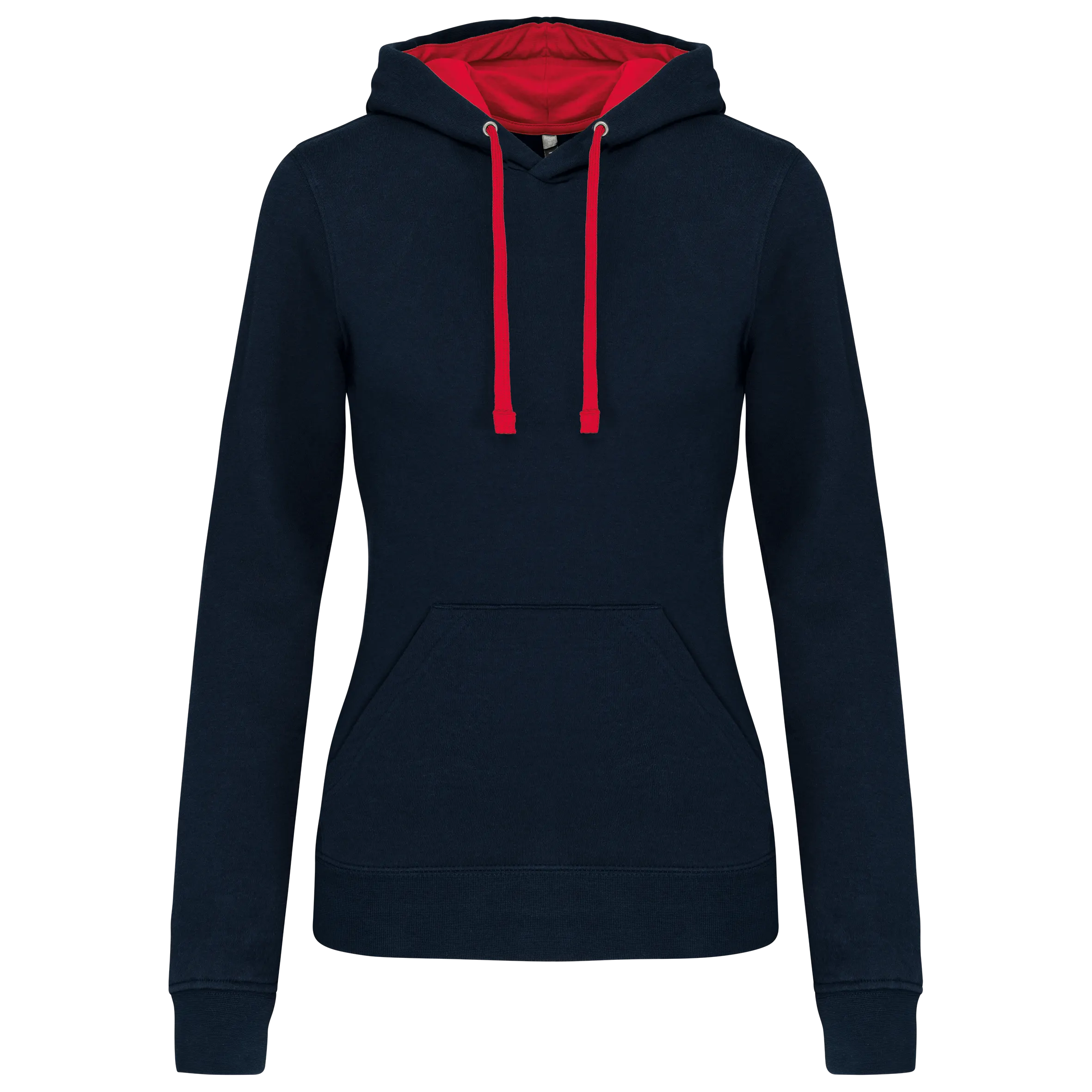Sudadera capucha contrastada mujer