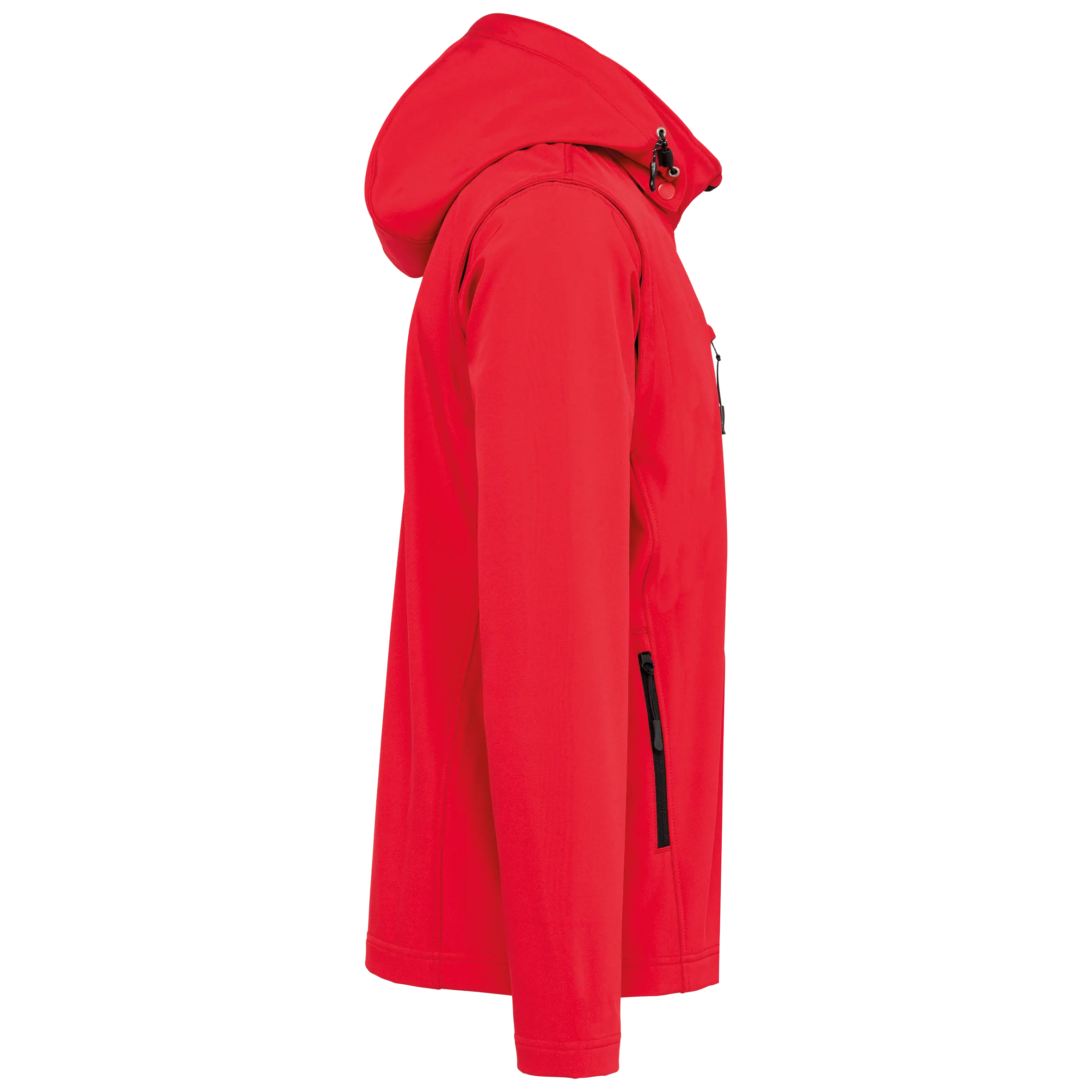Chaquetas softshell 3 capas con capucha y mangas extraíbles unisex