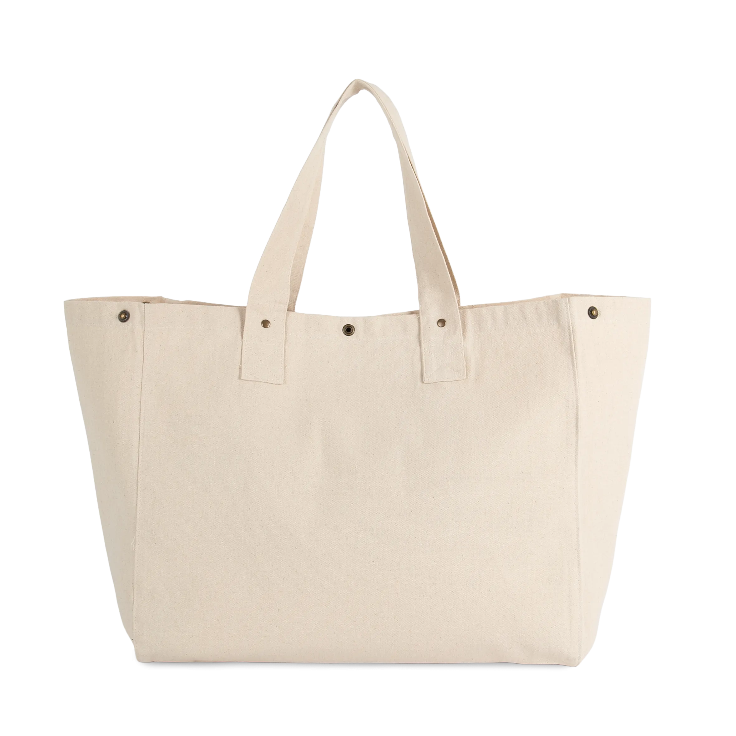 Bolsa shopper de algodón efecto lavado