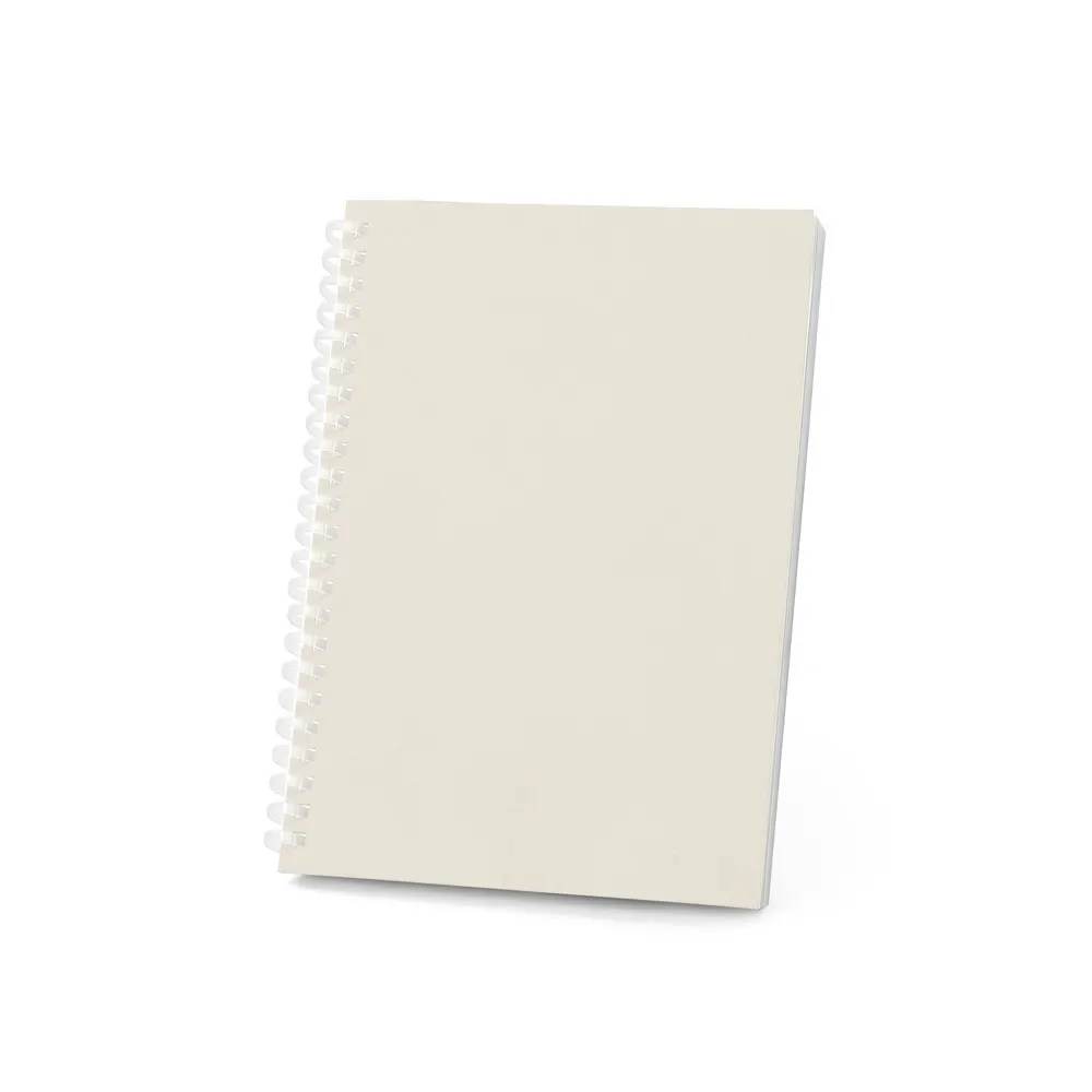 SCHILLER. Bloc de notas A5 con tapa flexible, fabricado con papel 100% reciclado