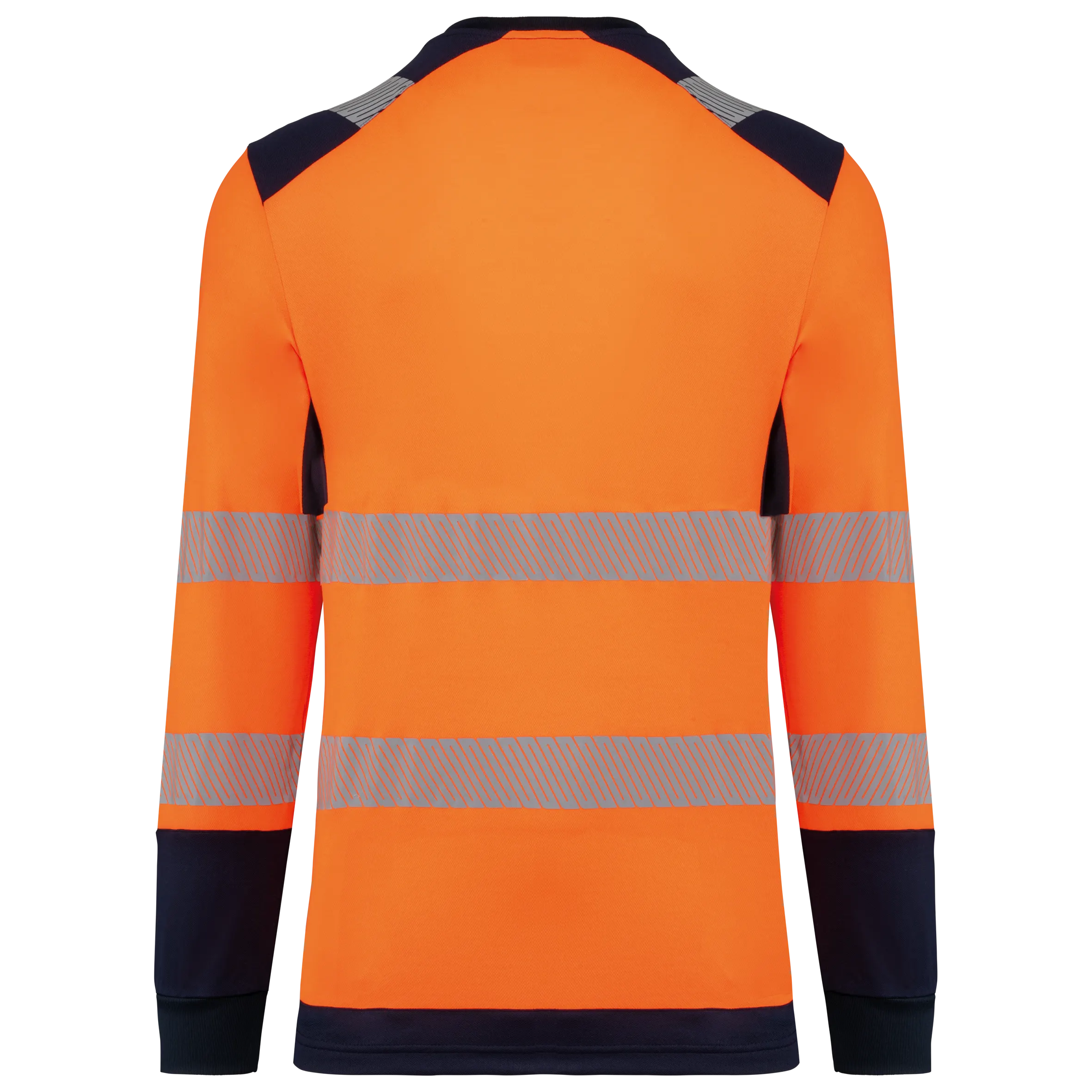 Camiseta de seguridad reciclada cuello redondo manga larga unisex