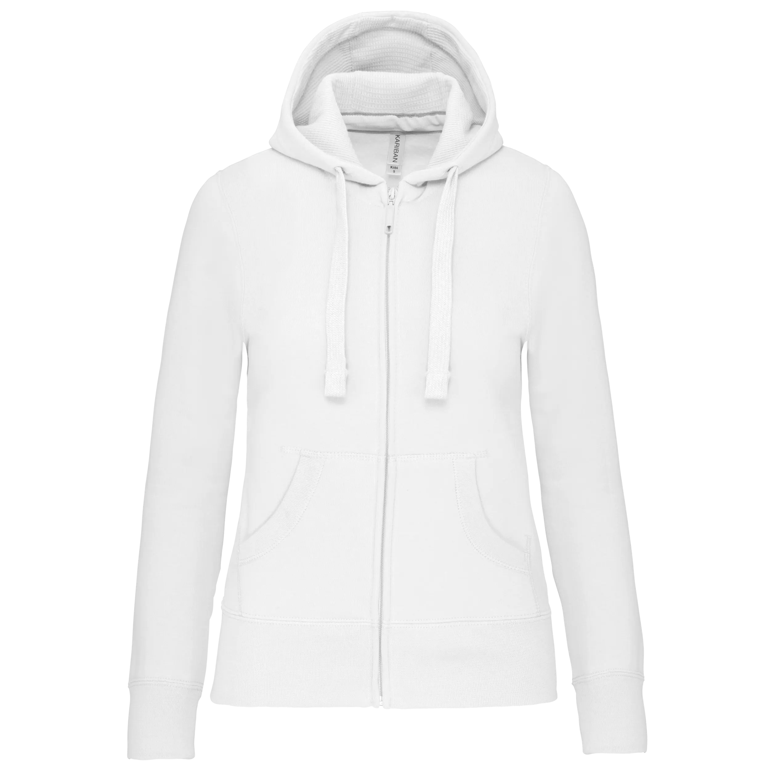 Sudadera con capucha y cremallera de mujer