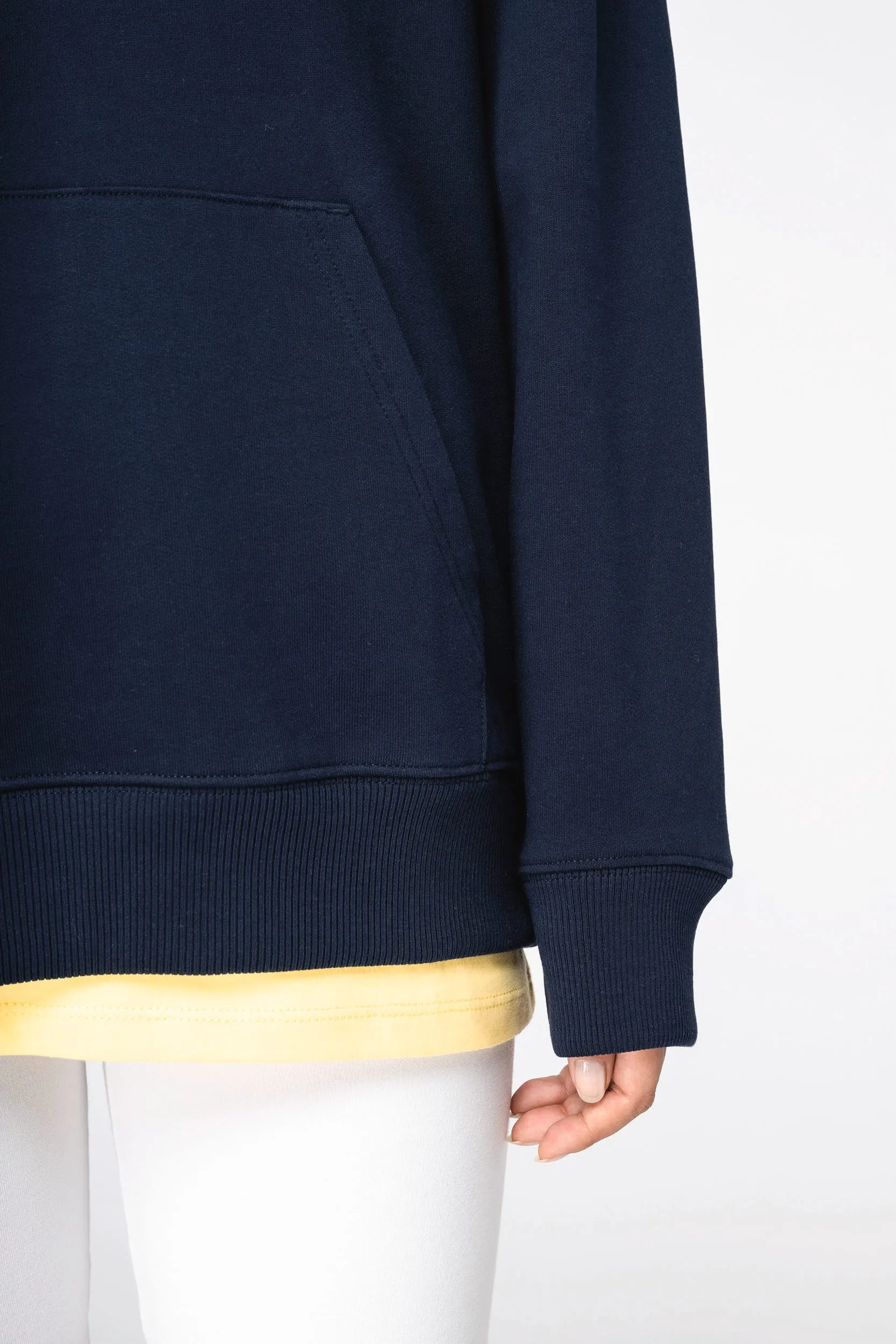 Sudadera ecorresponsable con capucha y hombros caídos French Terry unisex