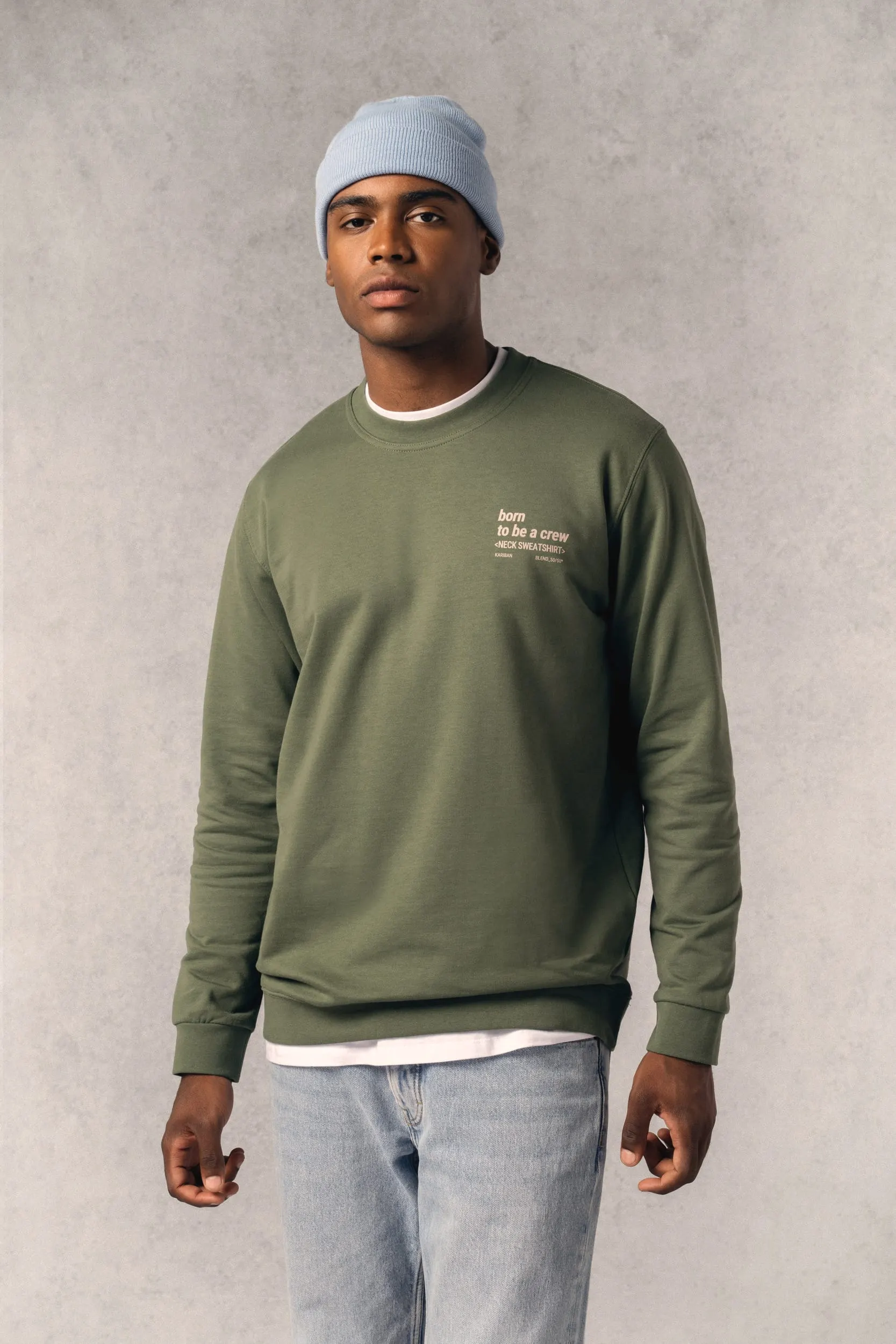 Sudadera cuello redondo reciclada unisex