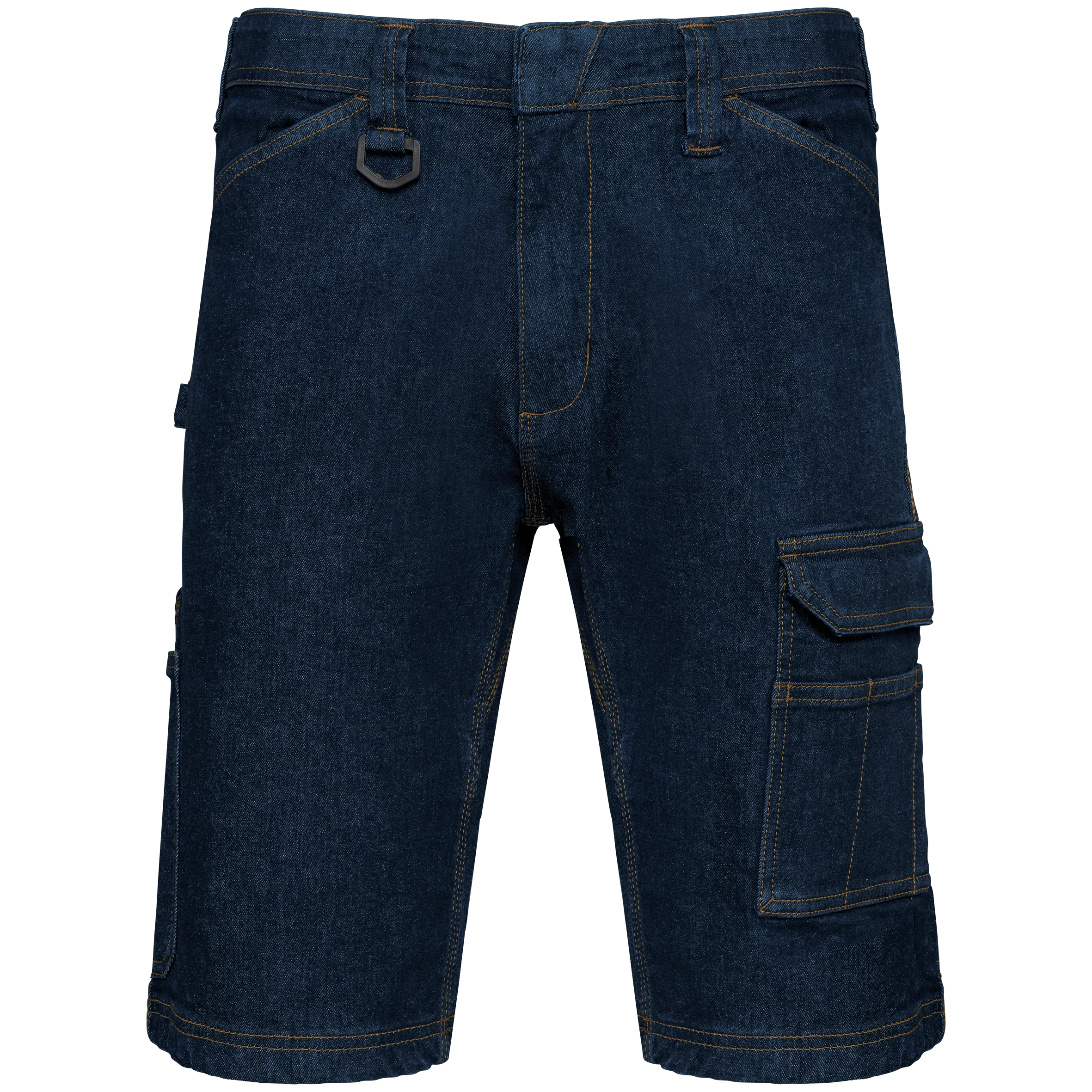 Bermuda denim multibolsillos hombre