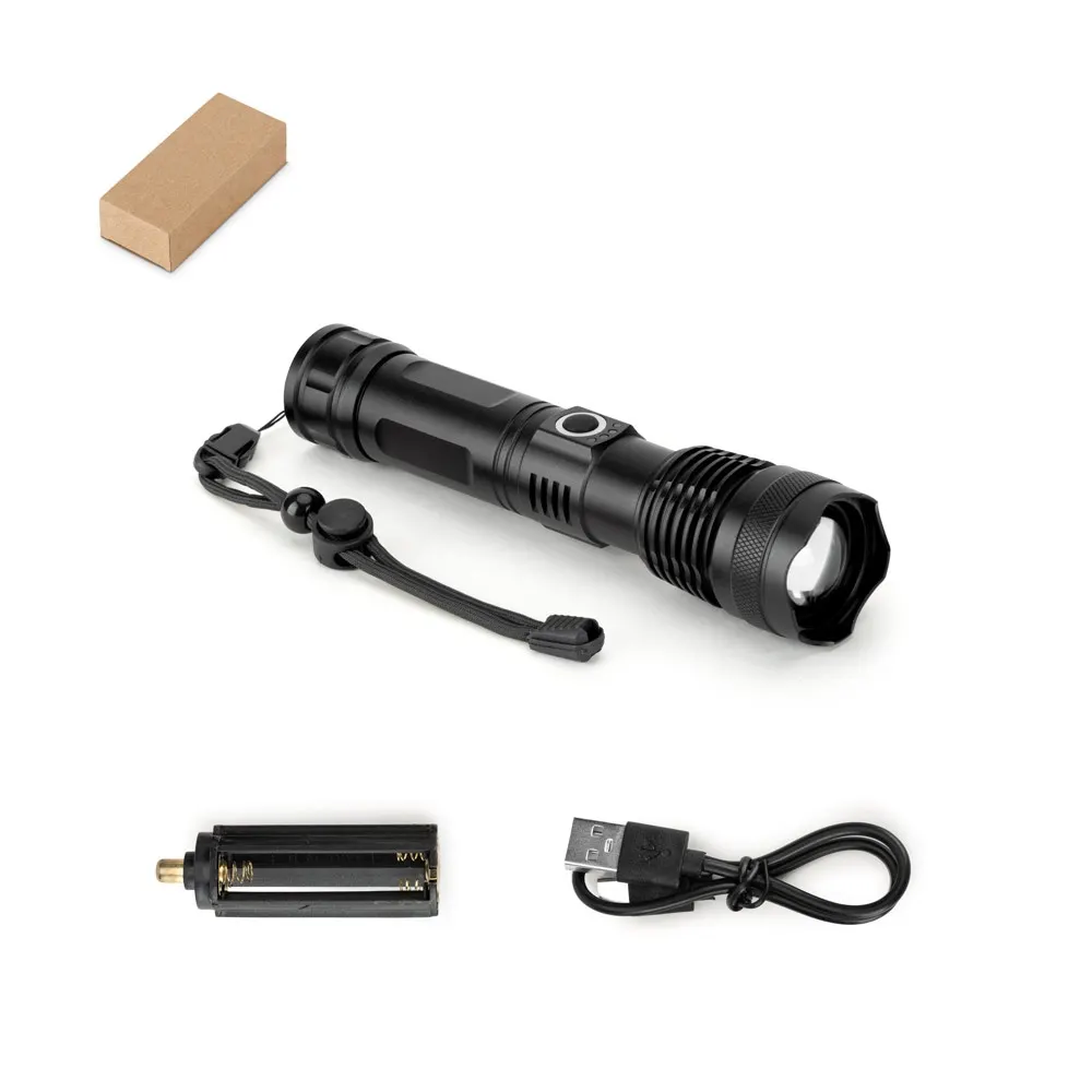 YVIAN. Linterna recargable de 10 W fabricada con aluminio (100% rAL)