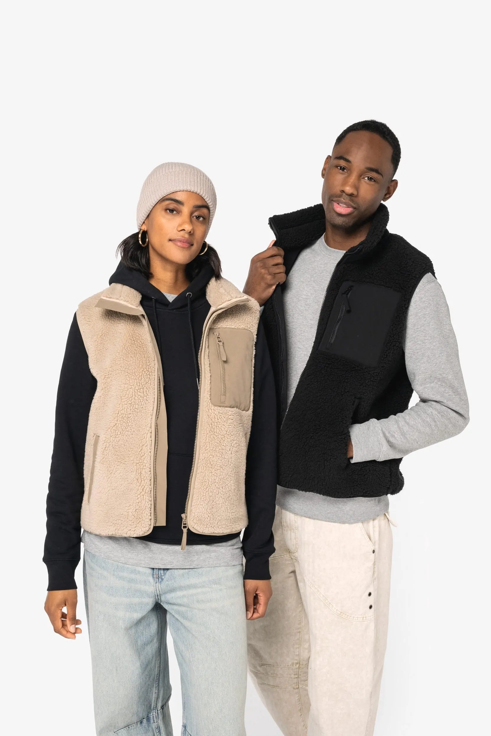 Chaleco ecorresponsable de sherpa unisex