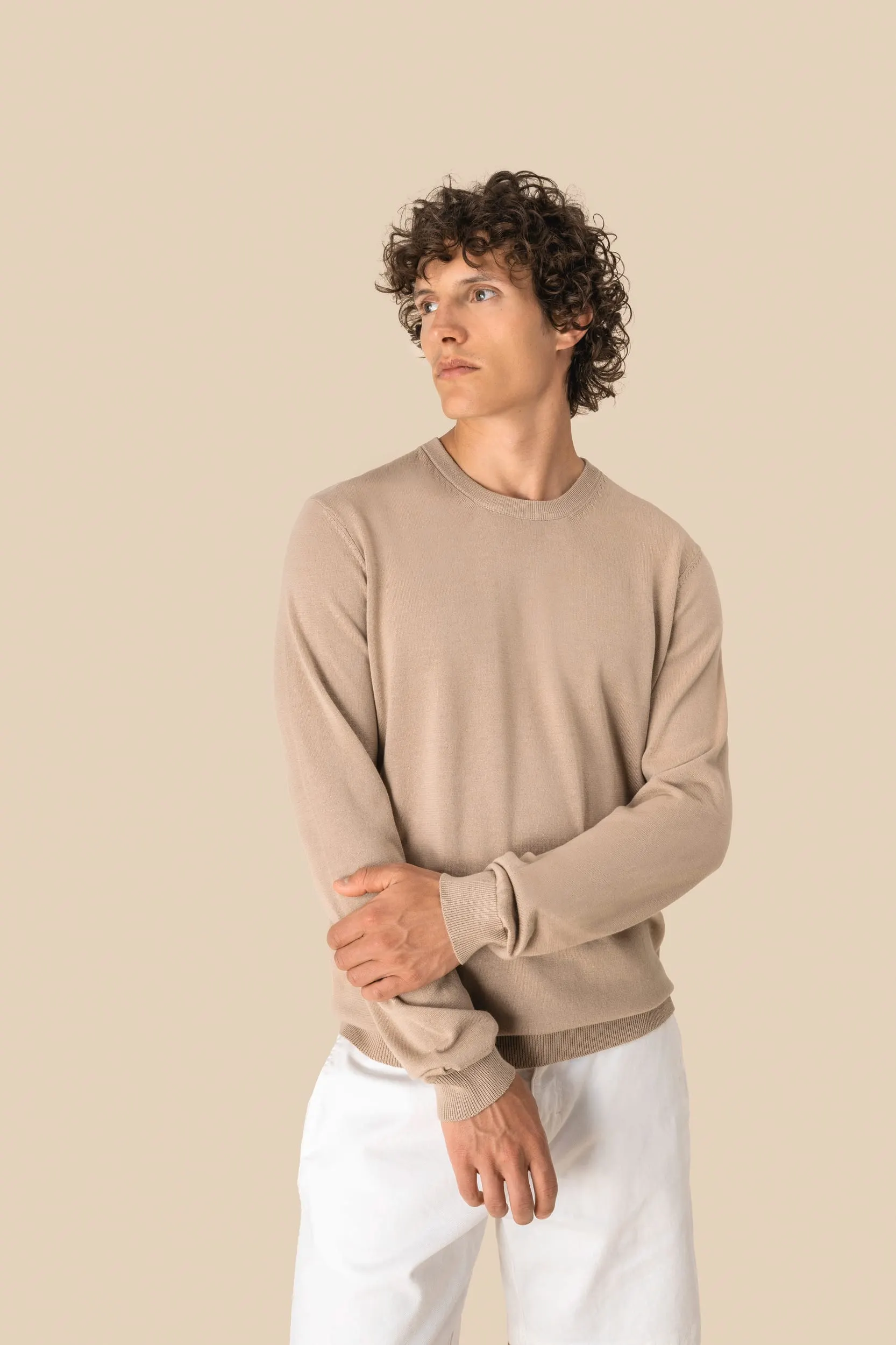 Jersey ecorresponsable de cuello redondo hombre