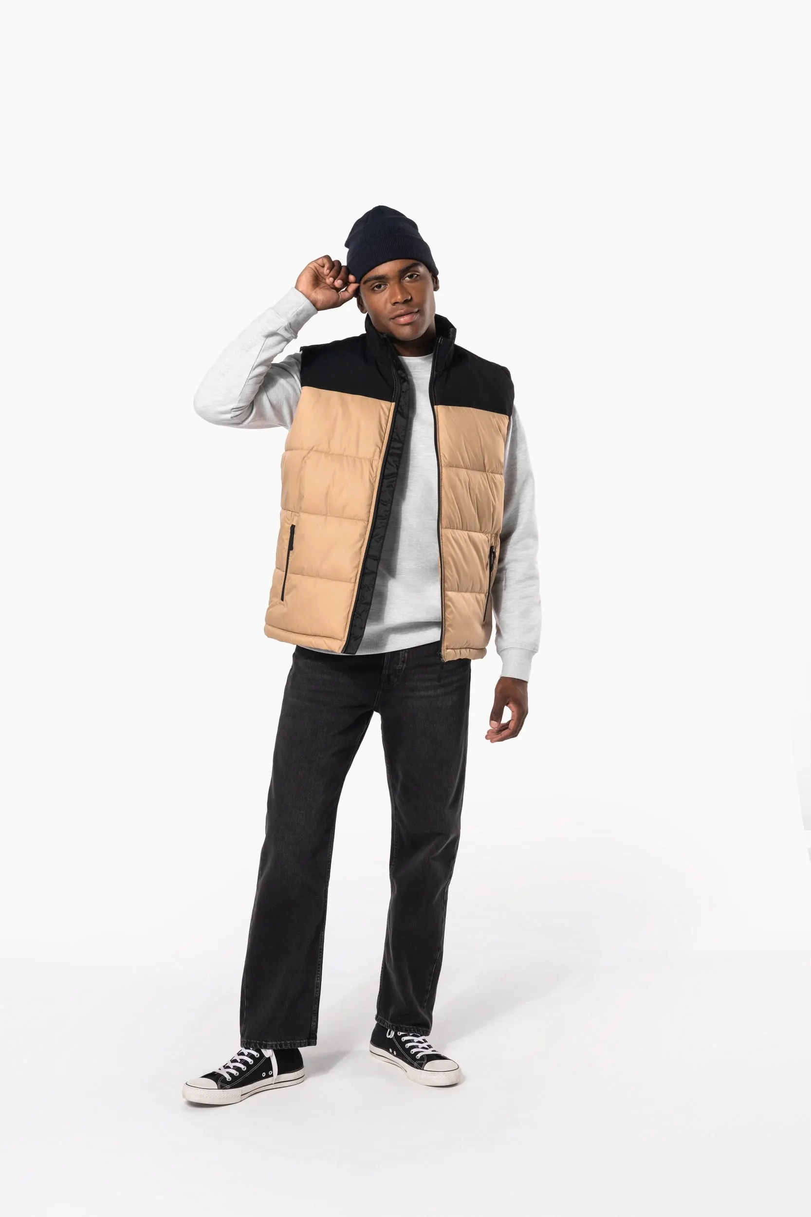 Chaleco acolchado bicolor unisex