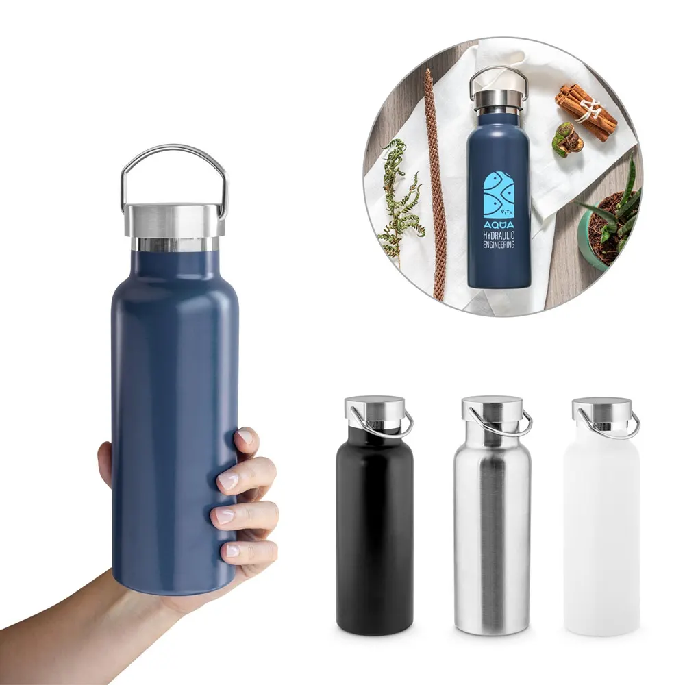 DUPLANTIS. Botella de acero inoxidable (36% reciclado) con aislamiento al vacío de 810 mL