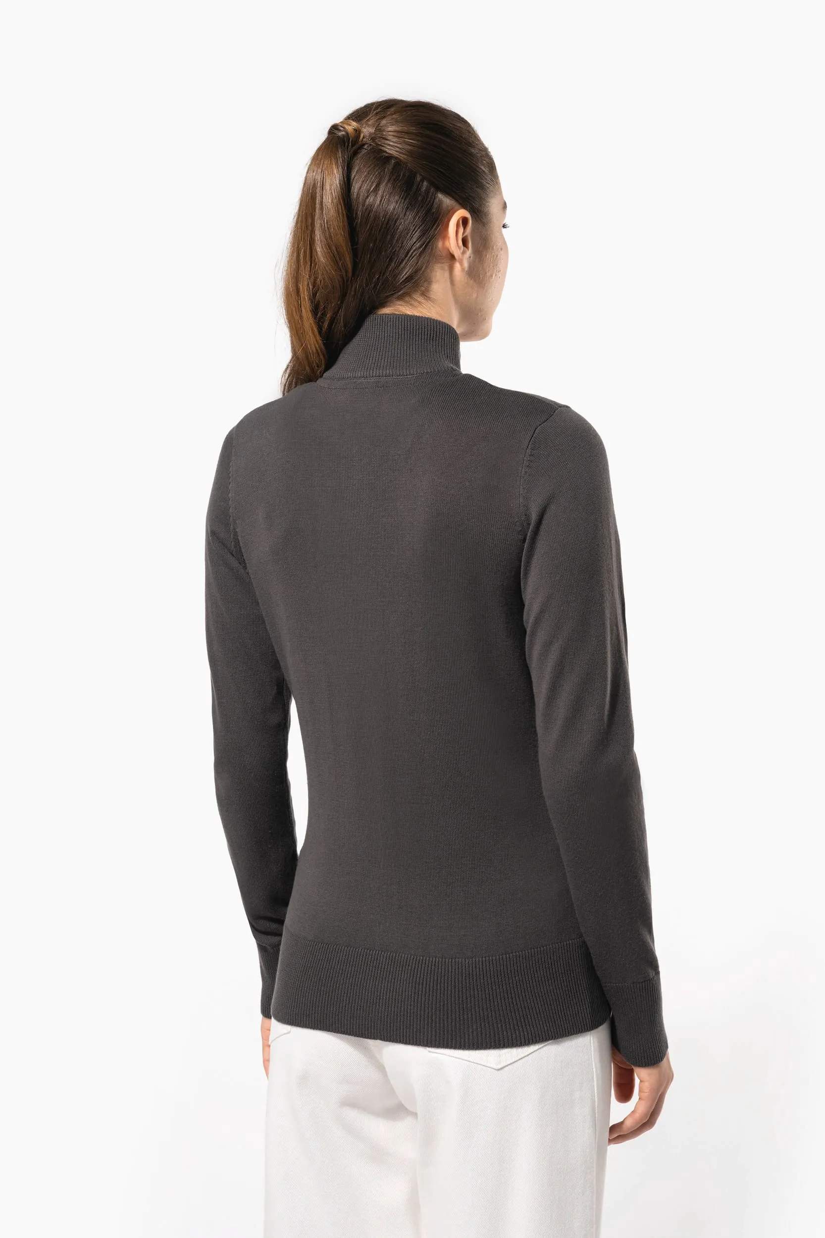 Chaqueta de punto con cremallera mujer