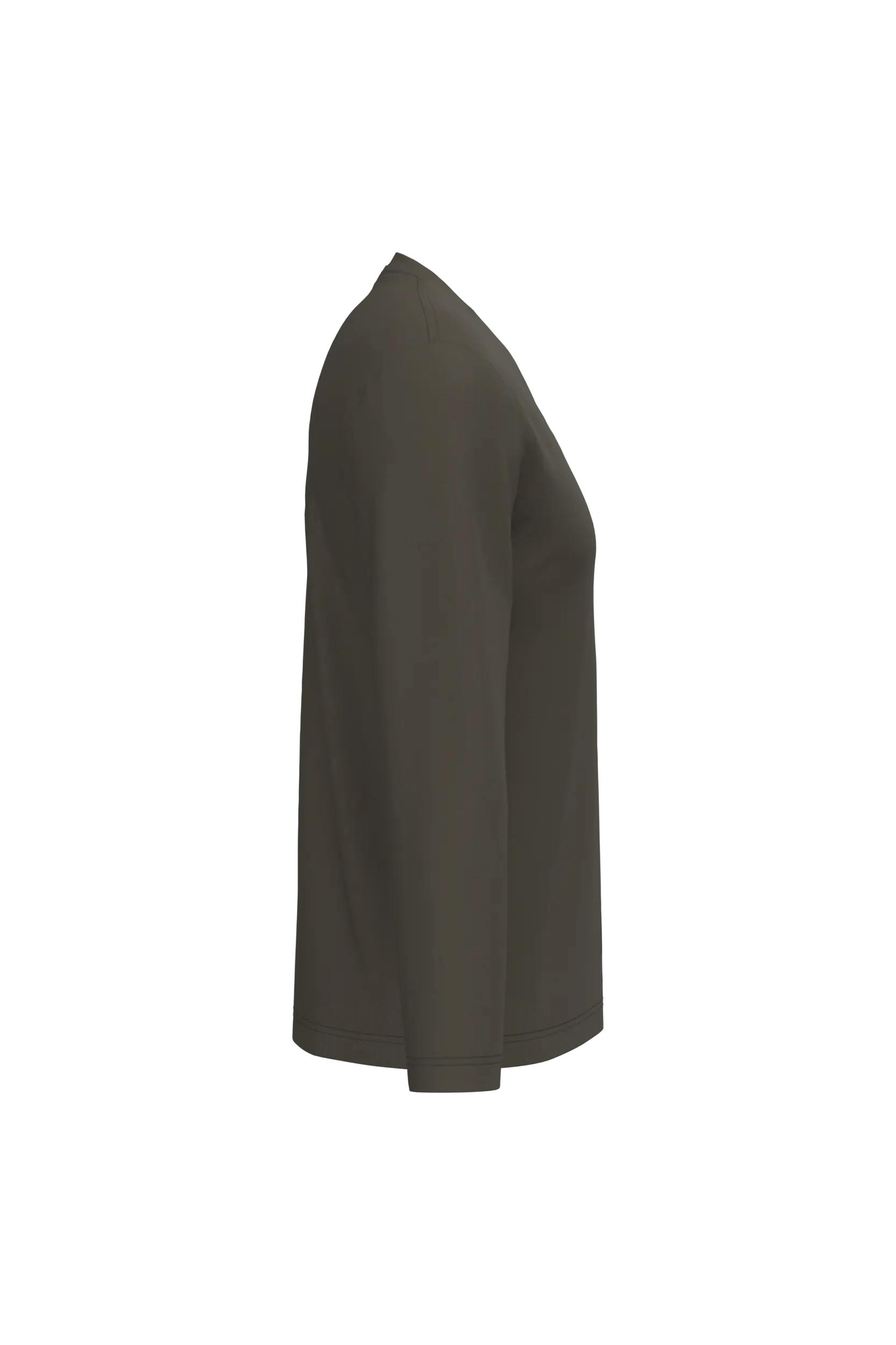 Camiseta manga larga y cuello de pico hombre