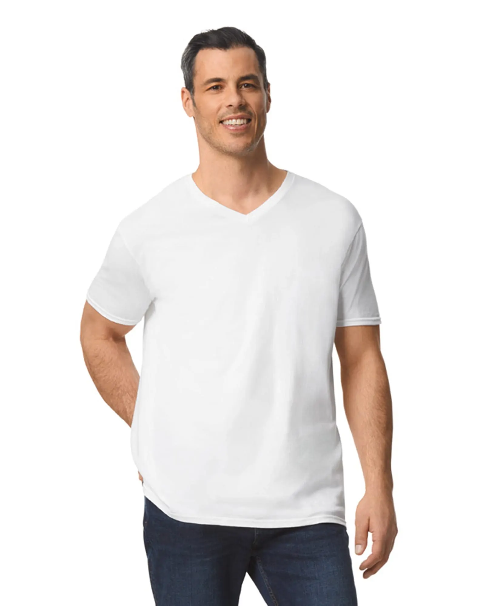 Camiseta SoftStyle cuello de pico hombre