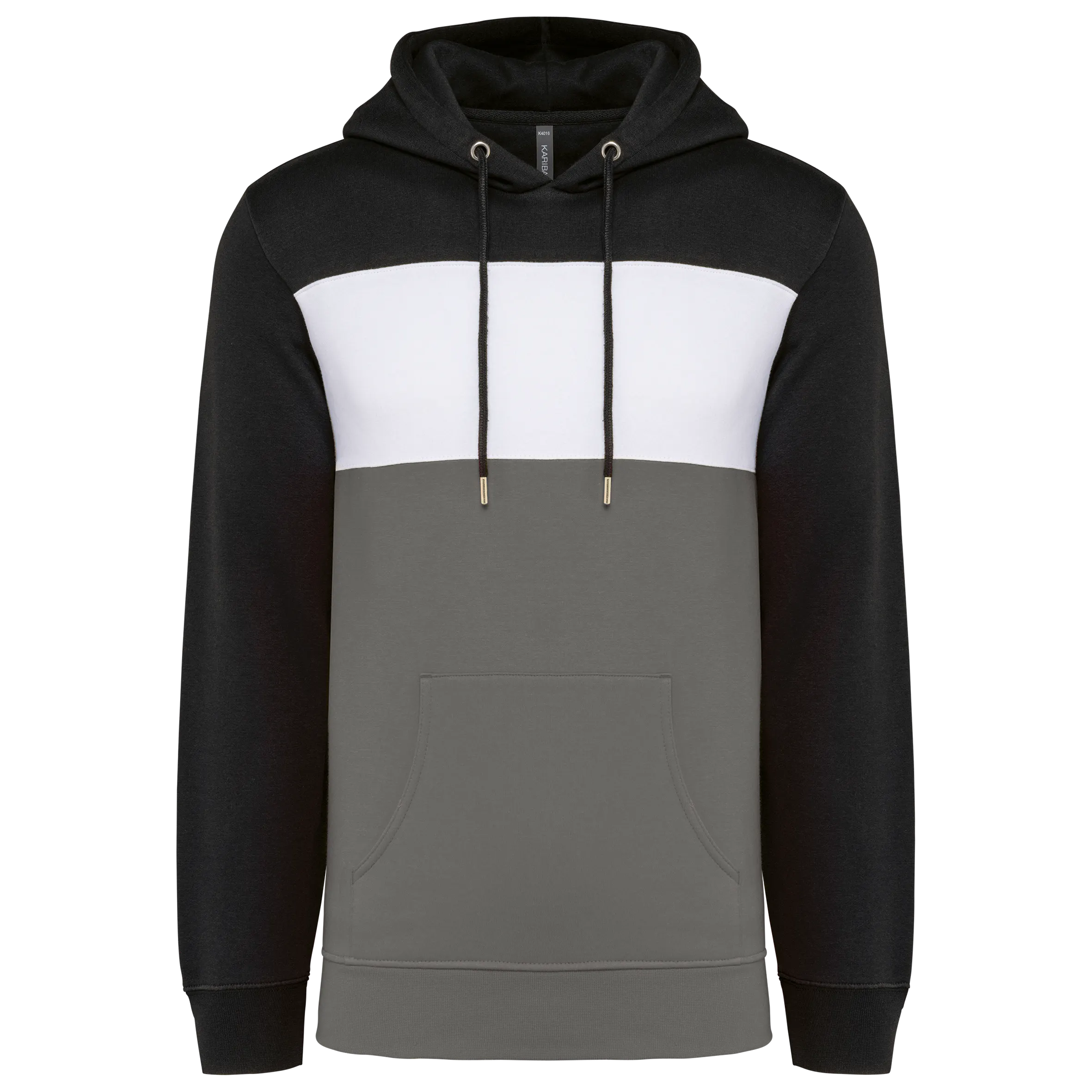 Sudadera tricolor con capucha unisex