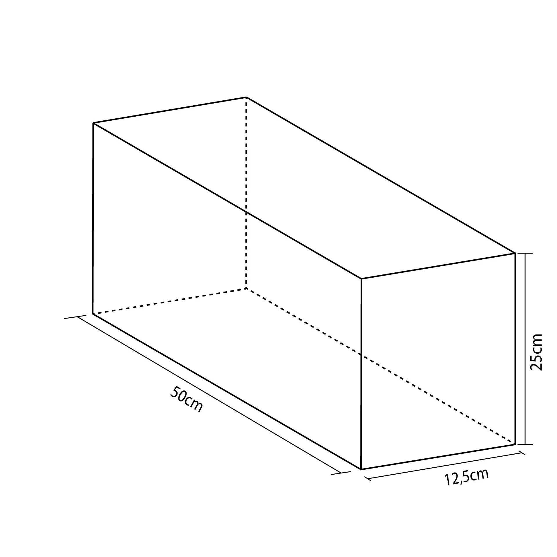 FIGURA MINI RECTÁNGULO 50X25X12,5CM