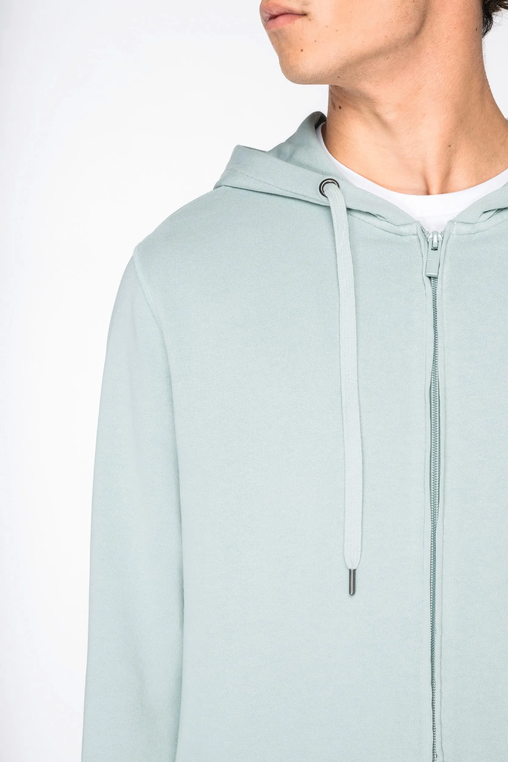 Sudadera ecorresponsable con cremallera y capucha French Terry unisex