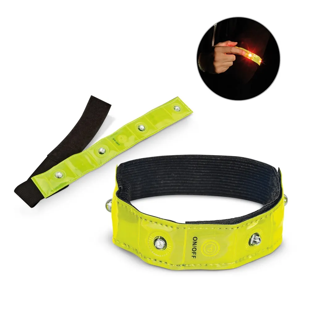 VISIBLE. Brazalete reflectante con 4 LED rojos