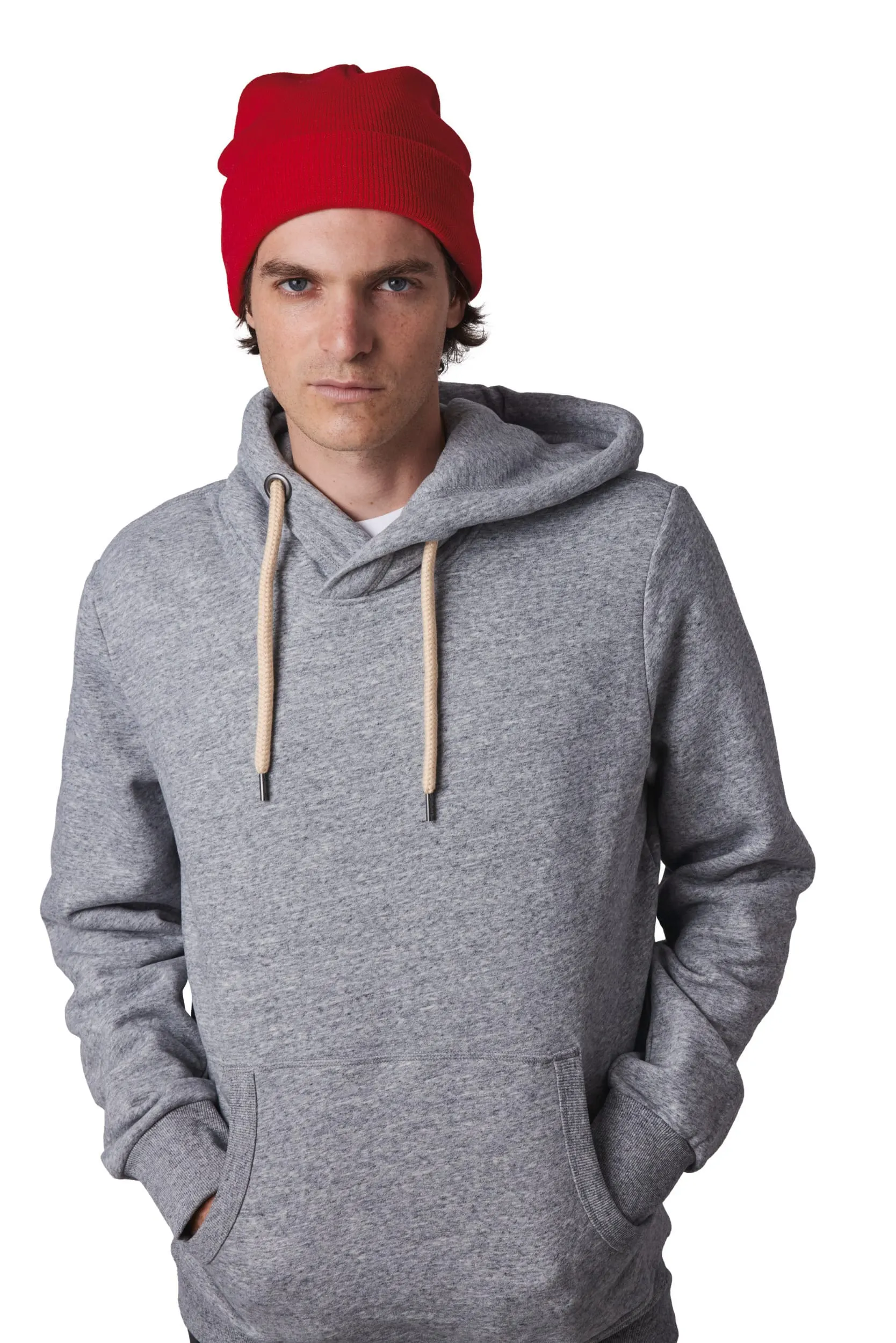 Gorro punto reciclado con dobladillo