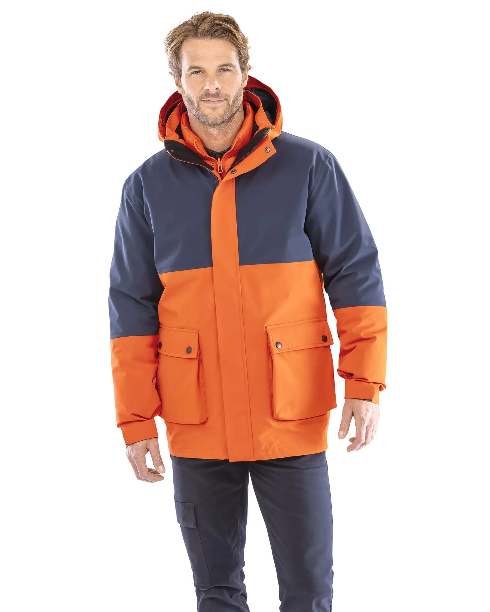 Chaqueta acolchada Ripstop reciclada 3 en 1
