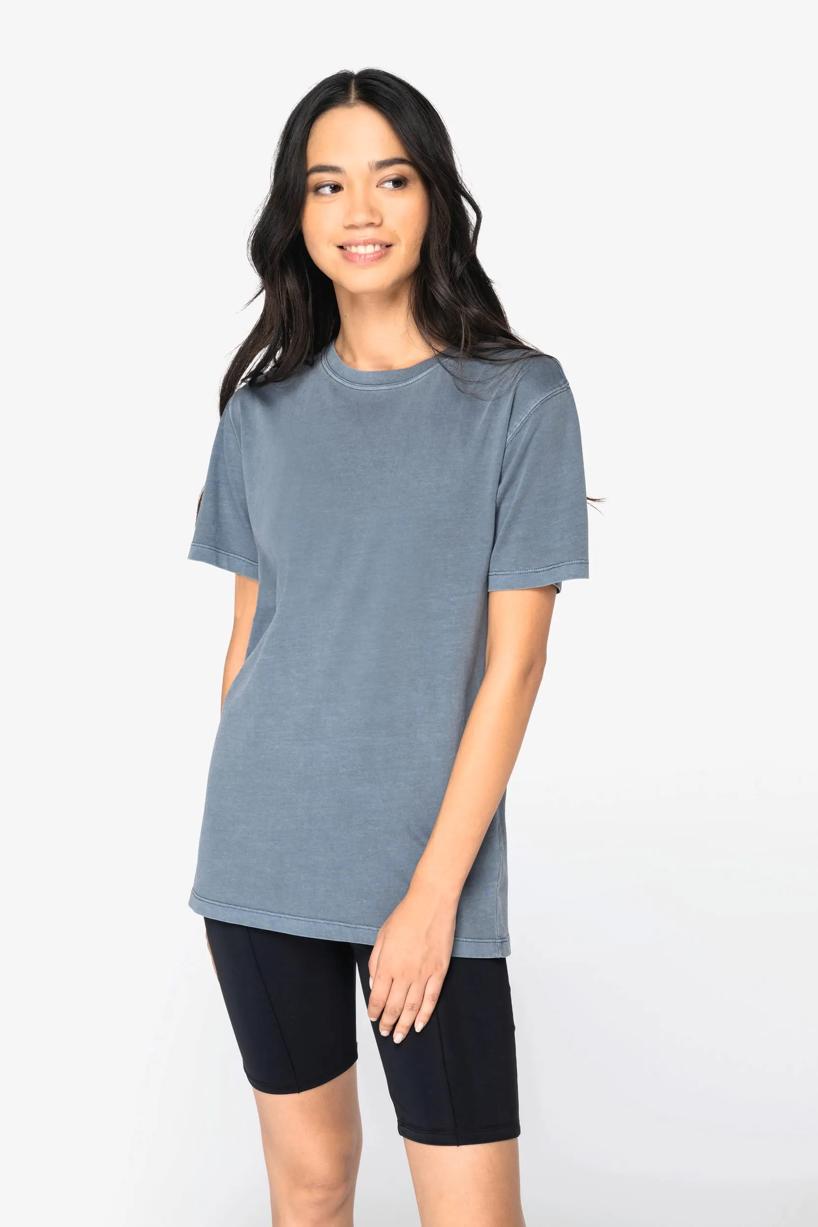 Camiseta ecorresponsable  efecto lavado mujer