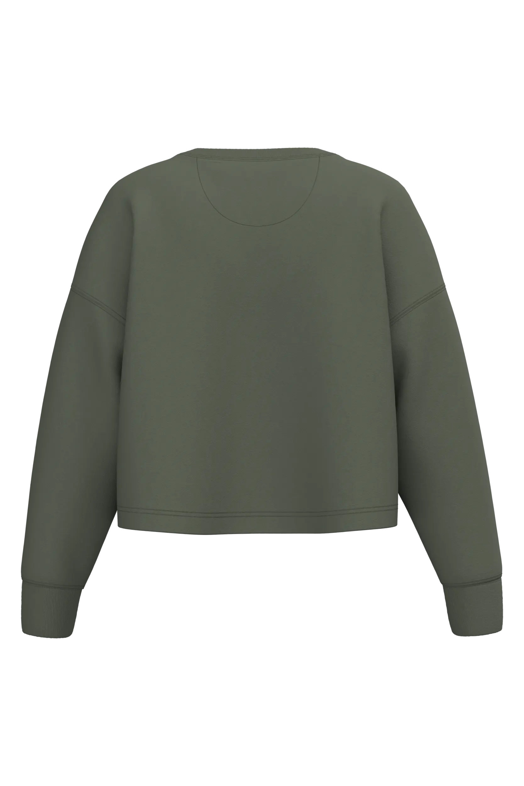 Sudadera crop cuello redondo mujer