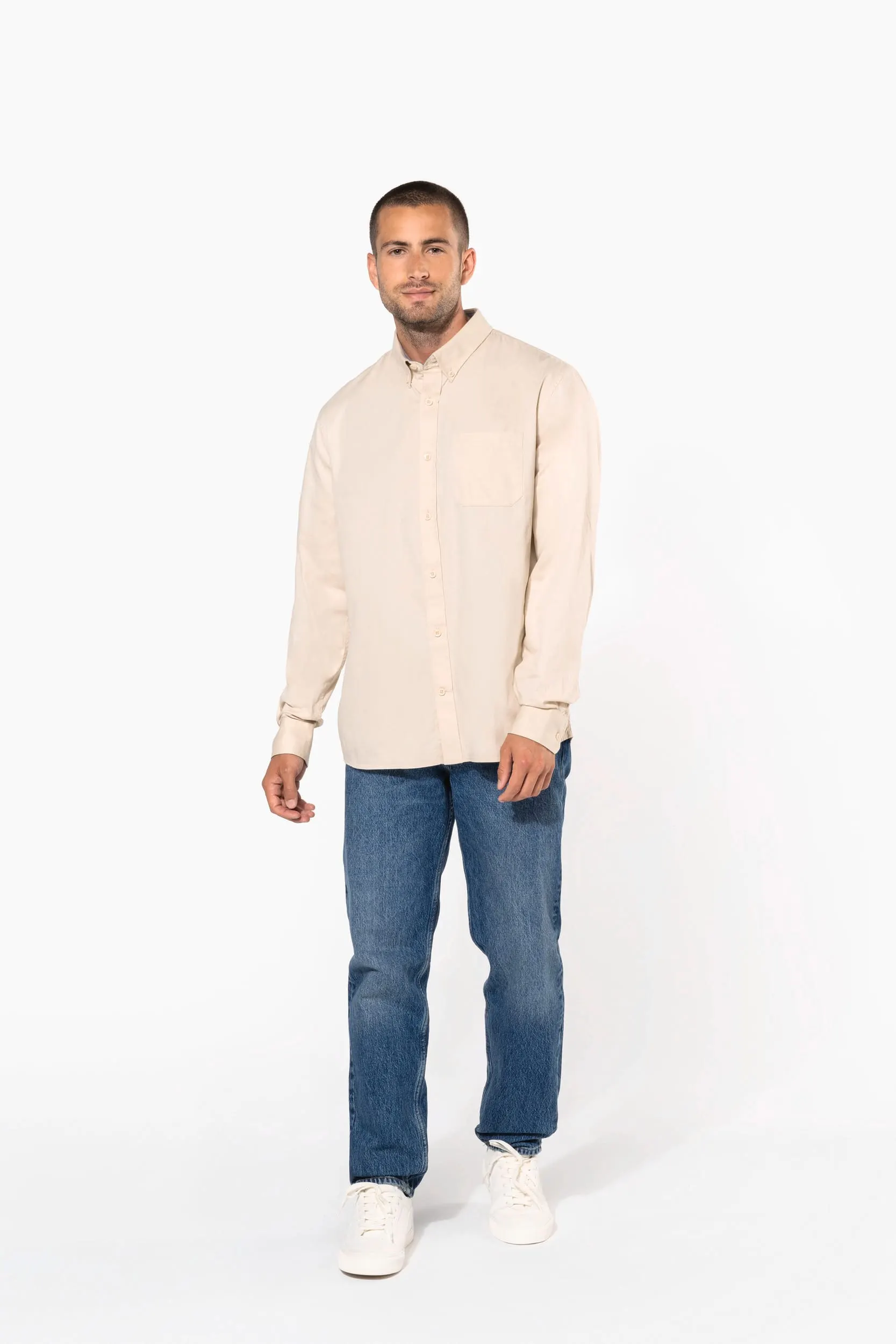 Camisa de algodón Nevada de manga larga para hombre