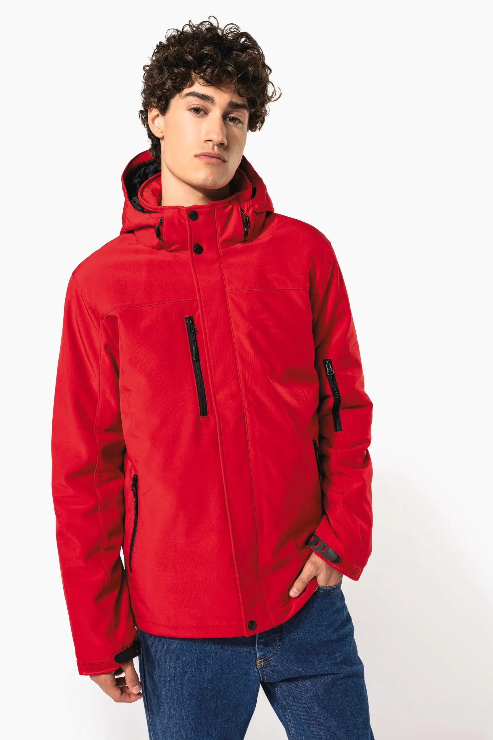 Parka softshell acolchada con capucha hombre