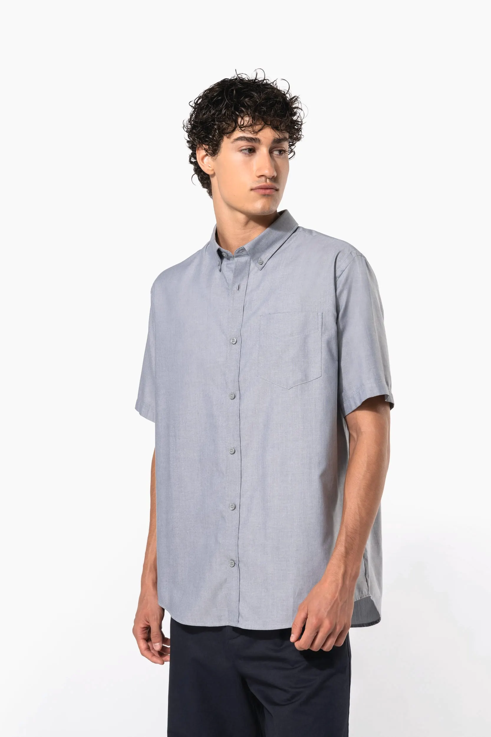 Camisa oxford manga corta hombre