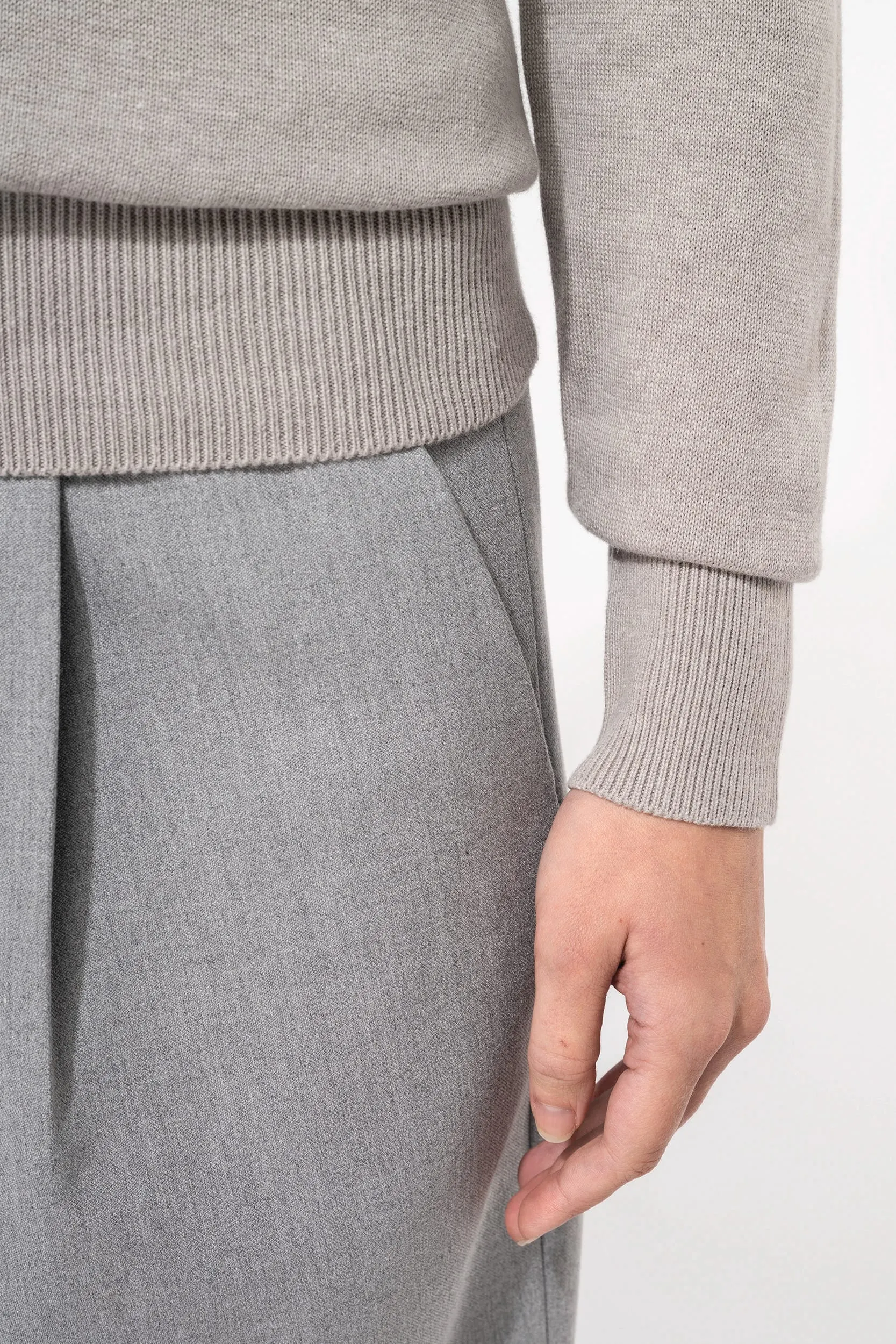 Jersey cuello redondo manga larga mujer