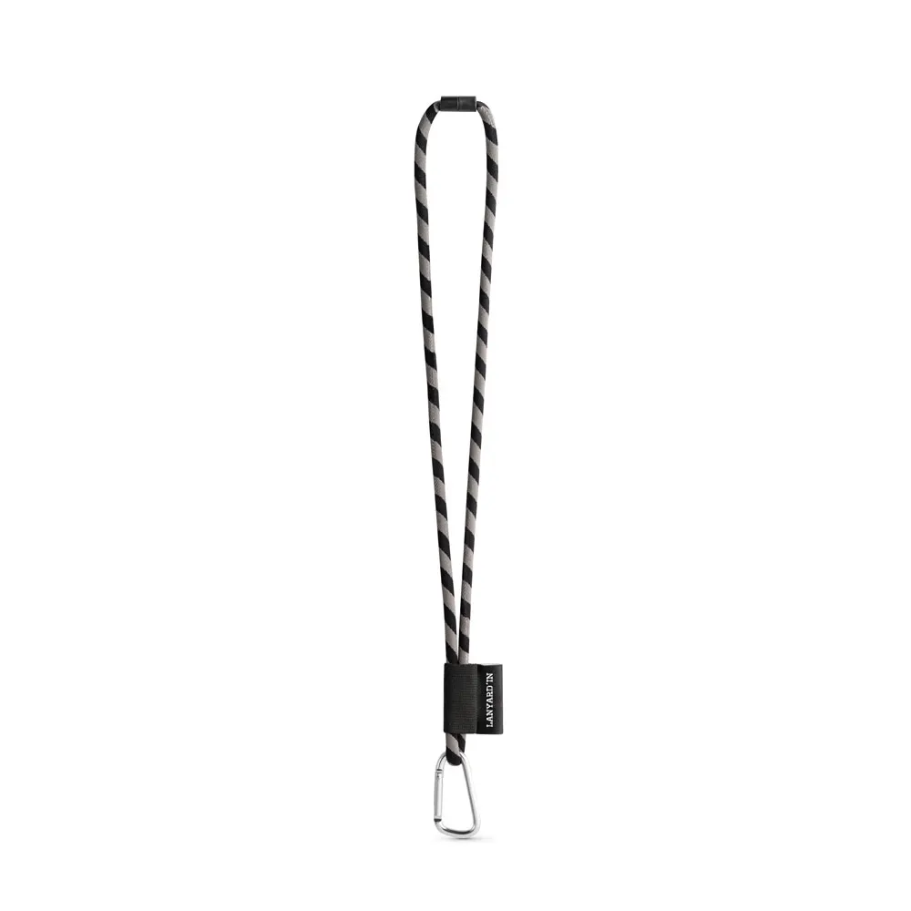 SET Lanyard TUBE Long (Ø 7 mm) con mosquetón en forma de D de 55 mm y cierre de seguridad de Ø 7 mm